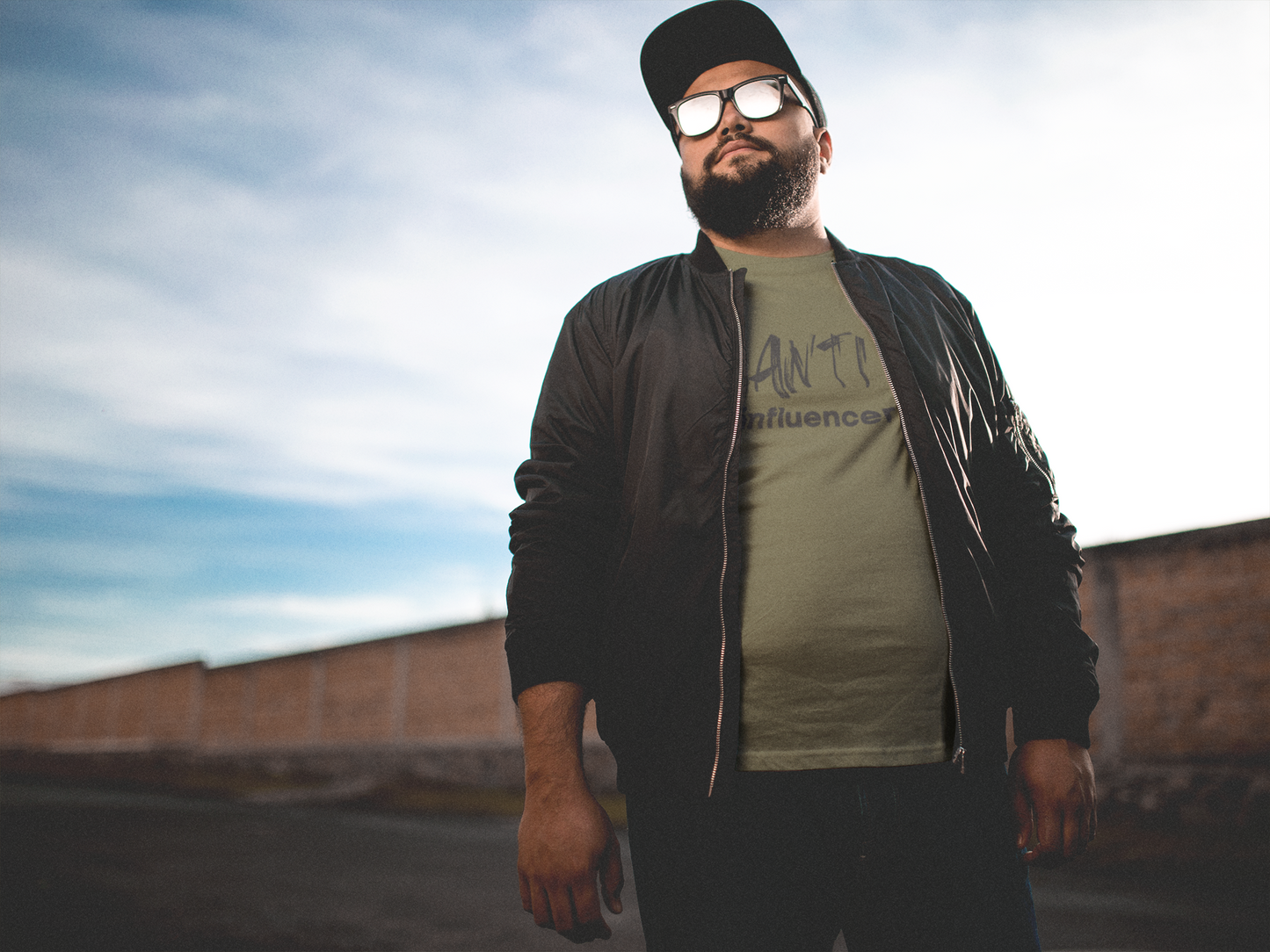 Men's Anti Influencer Green T-Shirt