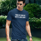 Men's Tired of Being My Wife's Arm Candy Blue T-Shirt