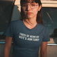 Women's Tired of Being My Wife's Arm Candy Blue T-Shirts