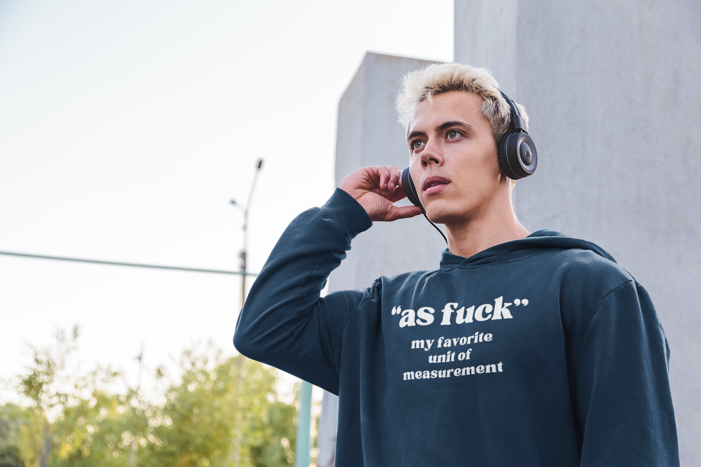 Men's As Fuck Blue Hoodie