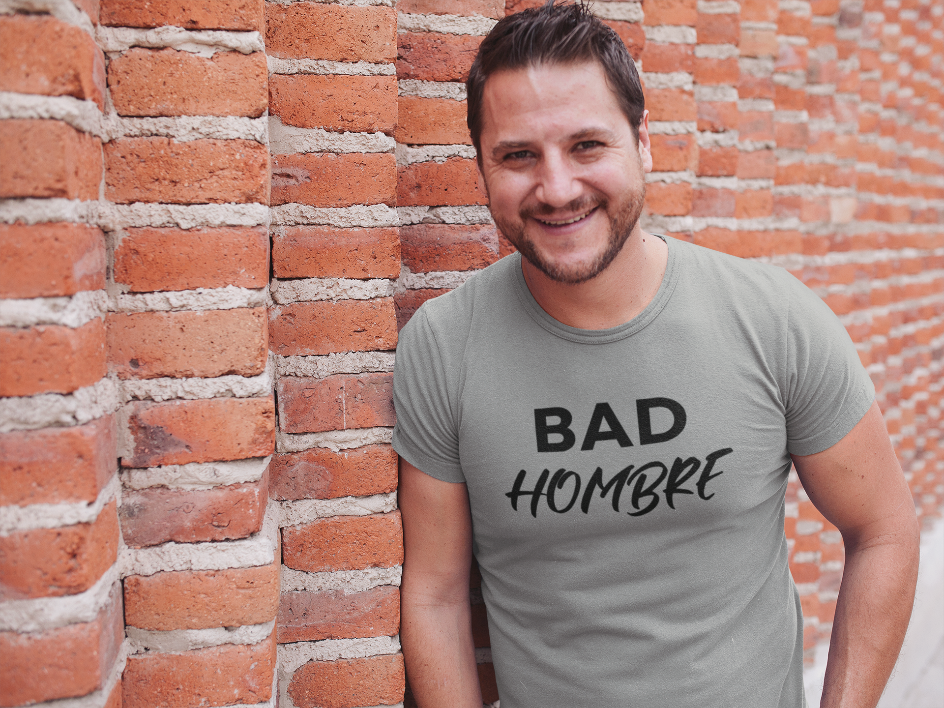 Men's Bad Hombre Grey T-Shirt