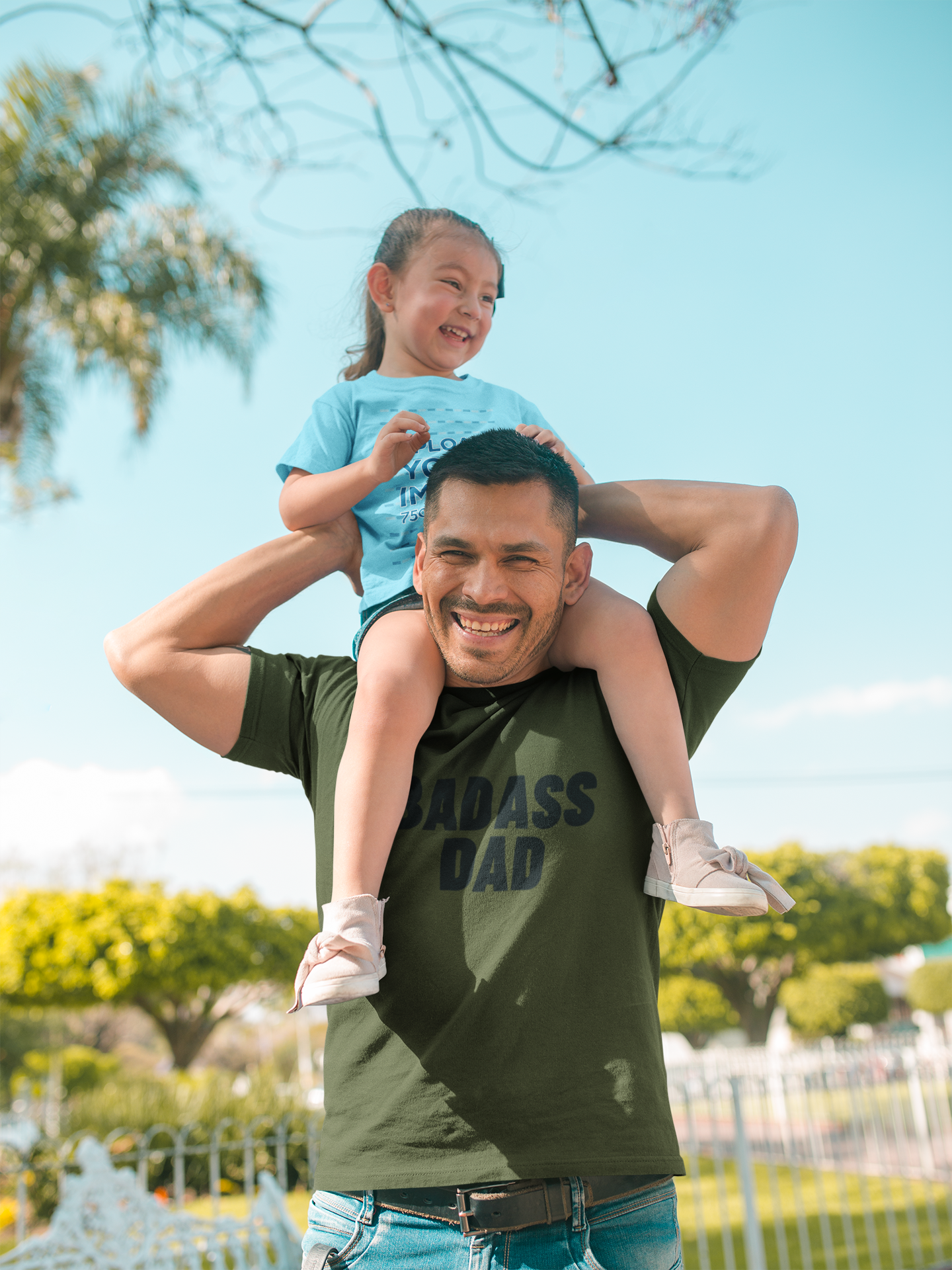 Men's Badass Dad Green T-Shirt