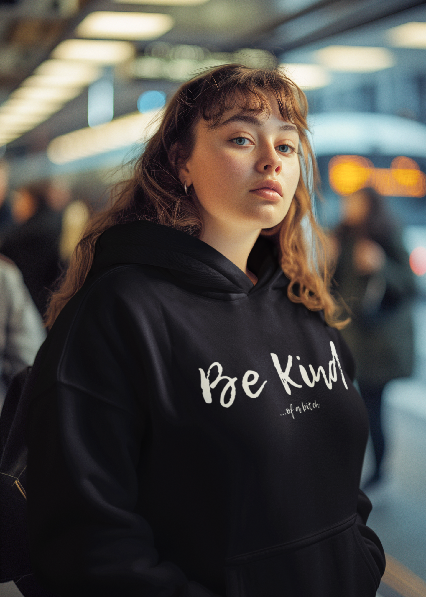 Women's Be Kind Of A Bitch Black Hoodie