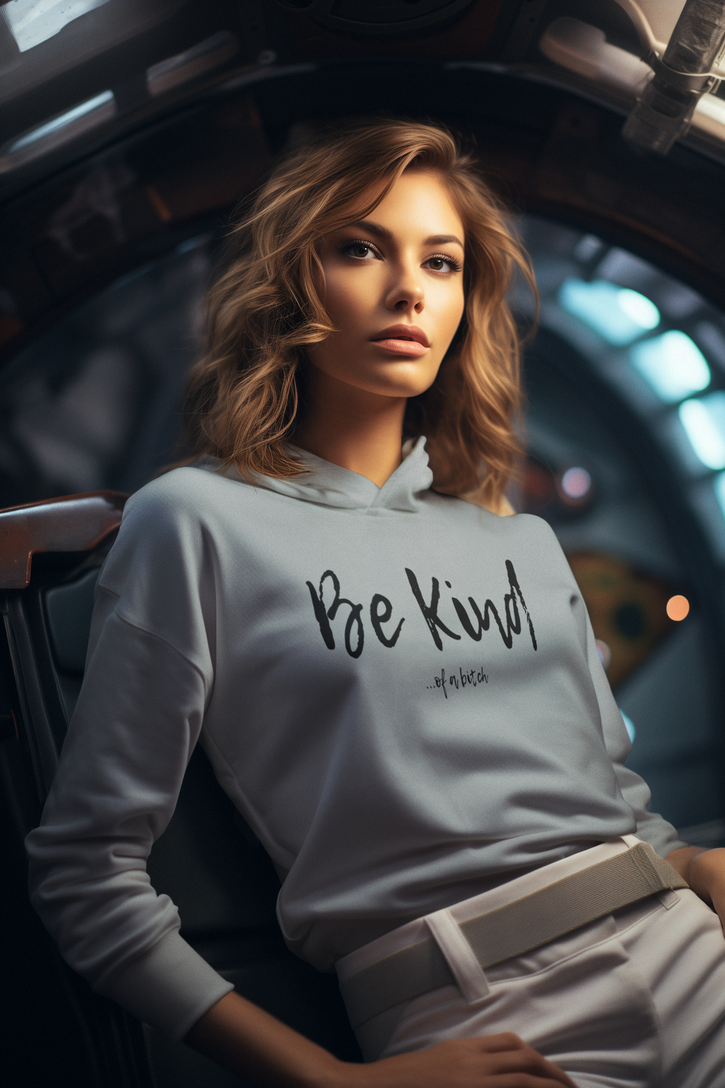 Women's Be Kind Of A Bitch Grey Hoodie