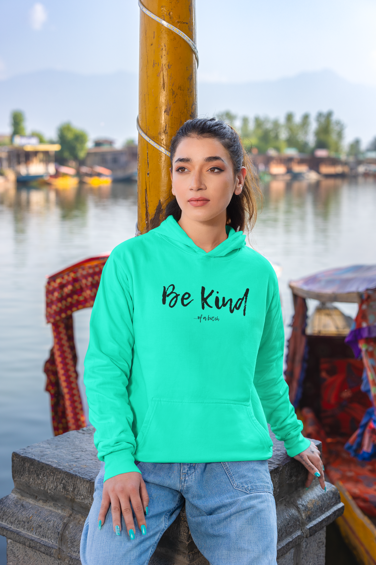Women's Be Kind Of A Bitch Mint Green Hoodie