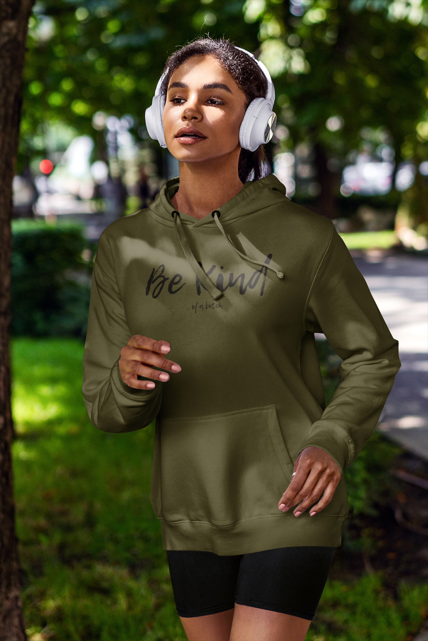 Women's Be Kind Of A Bitch Green Hoodie