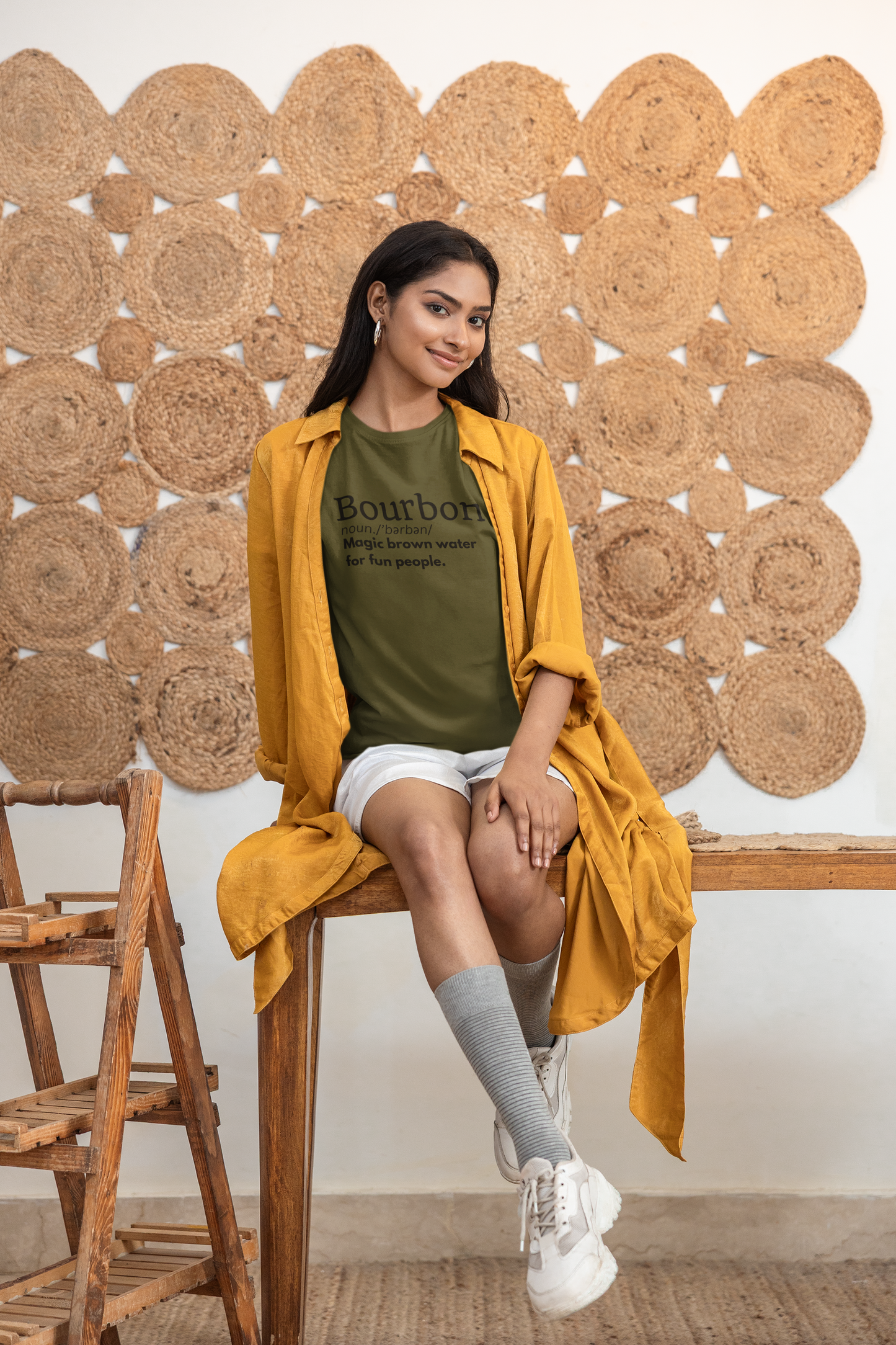 Women's Bourbon Definition Green Tee