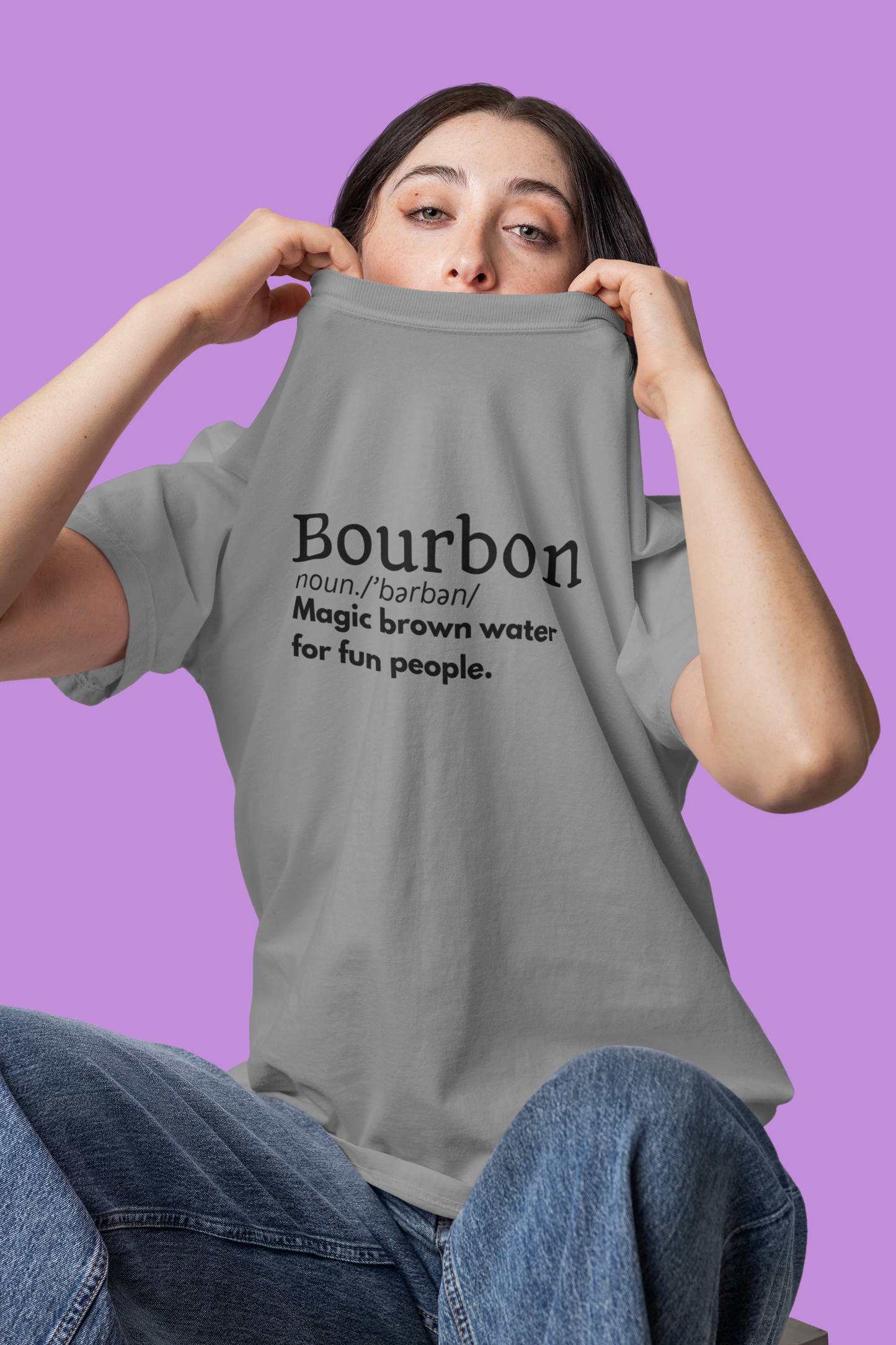 Women's Bourbon Definition Grey Tee