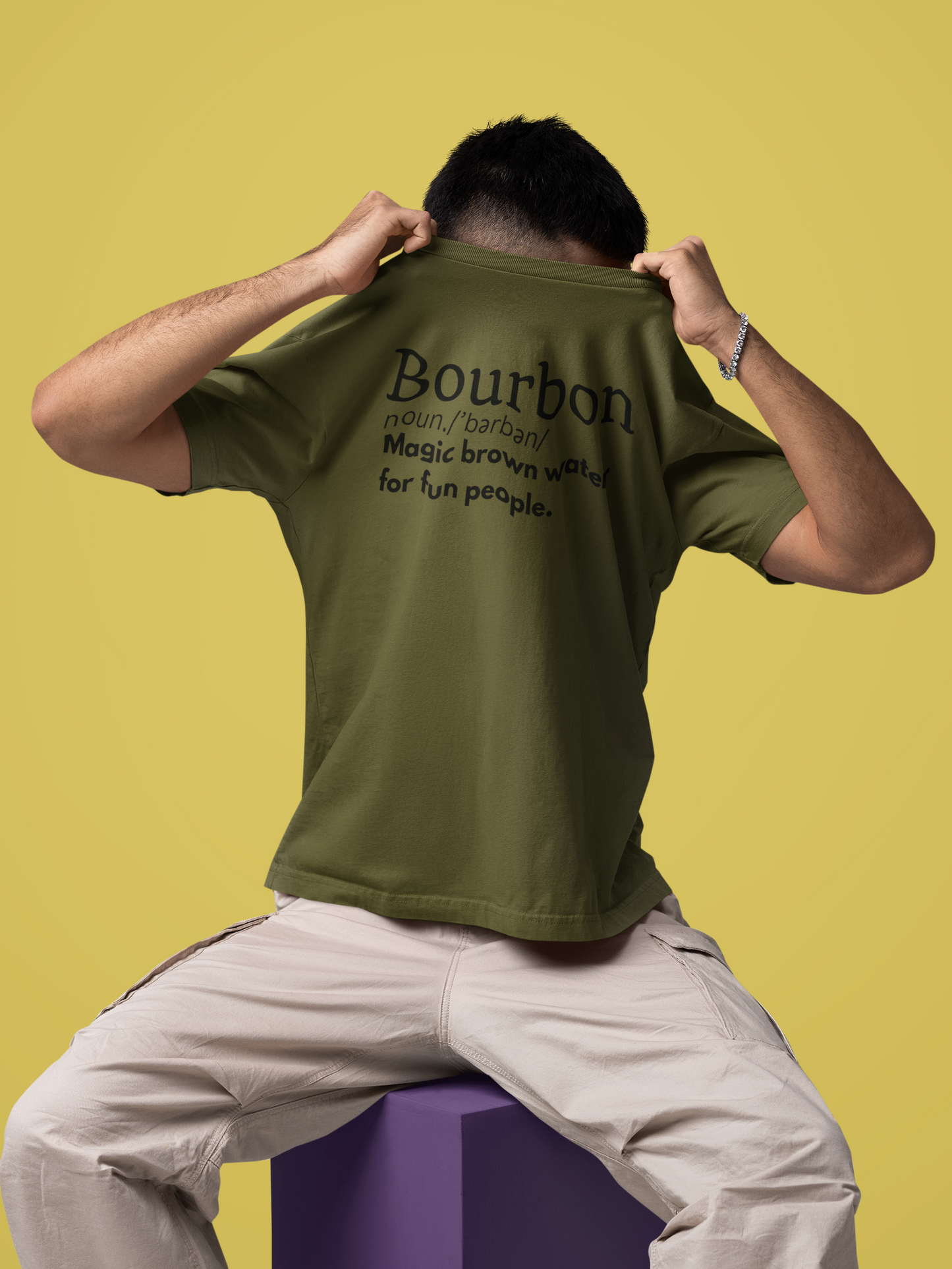 Men's Bourbon Definition Green Tee