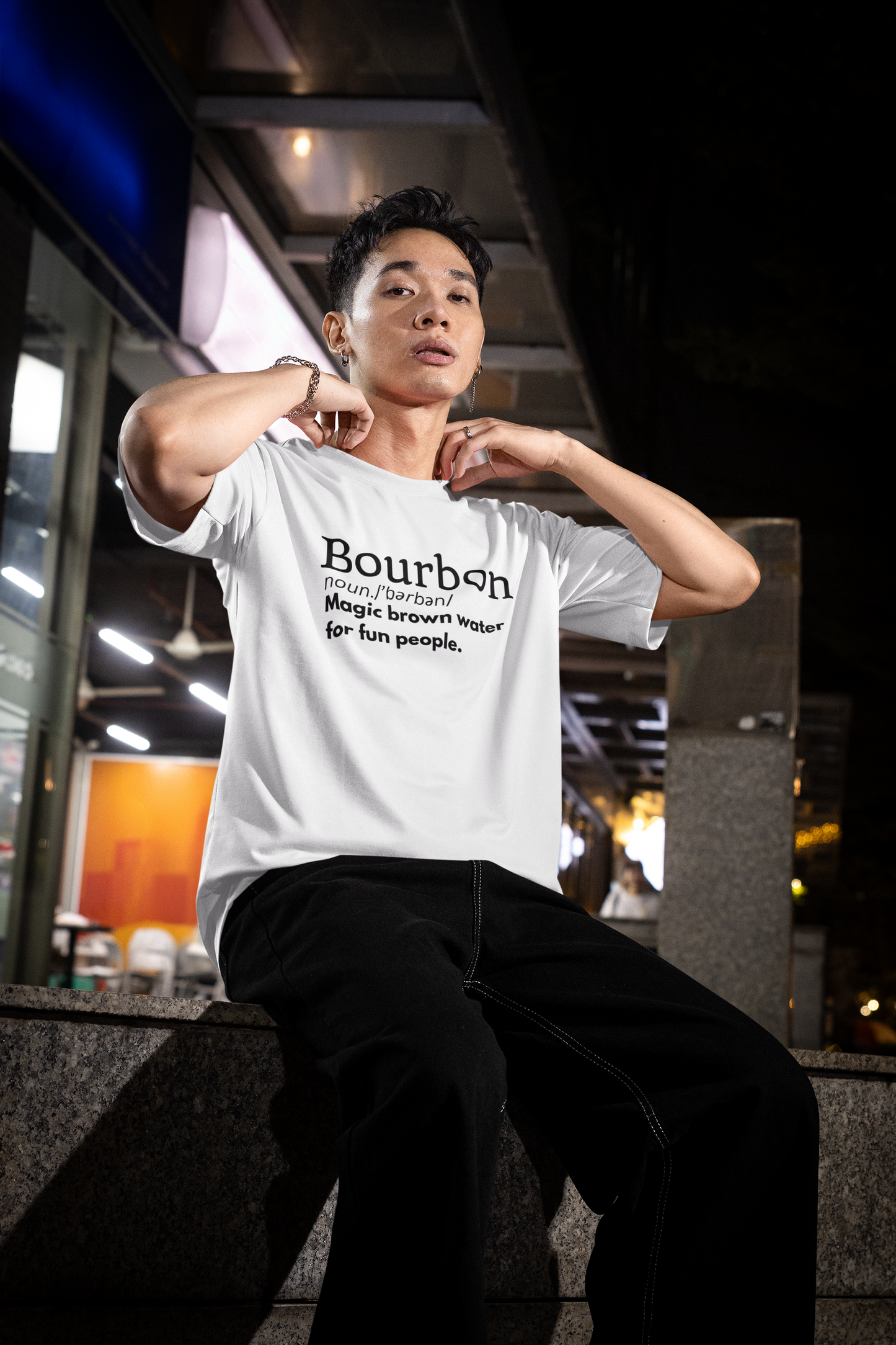 Men's Bourbon Definition White Tee