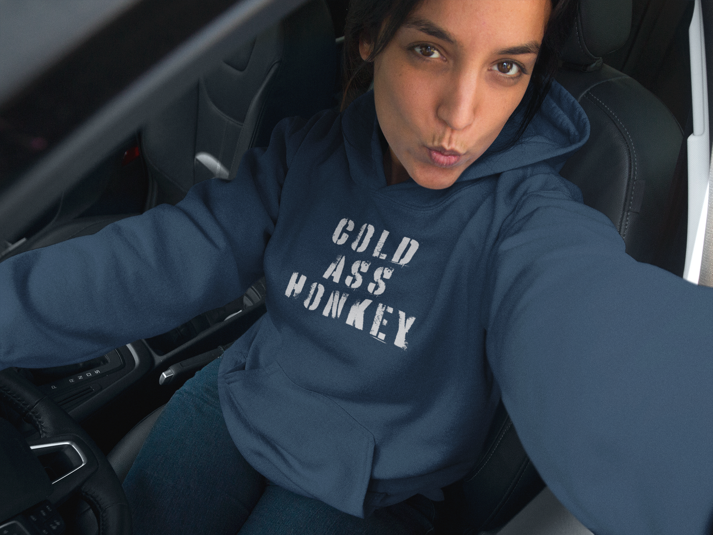 Women's Cold Ass Honkey Blue Hoodie