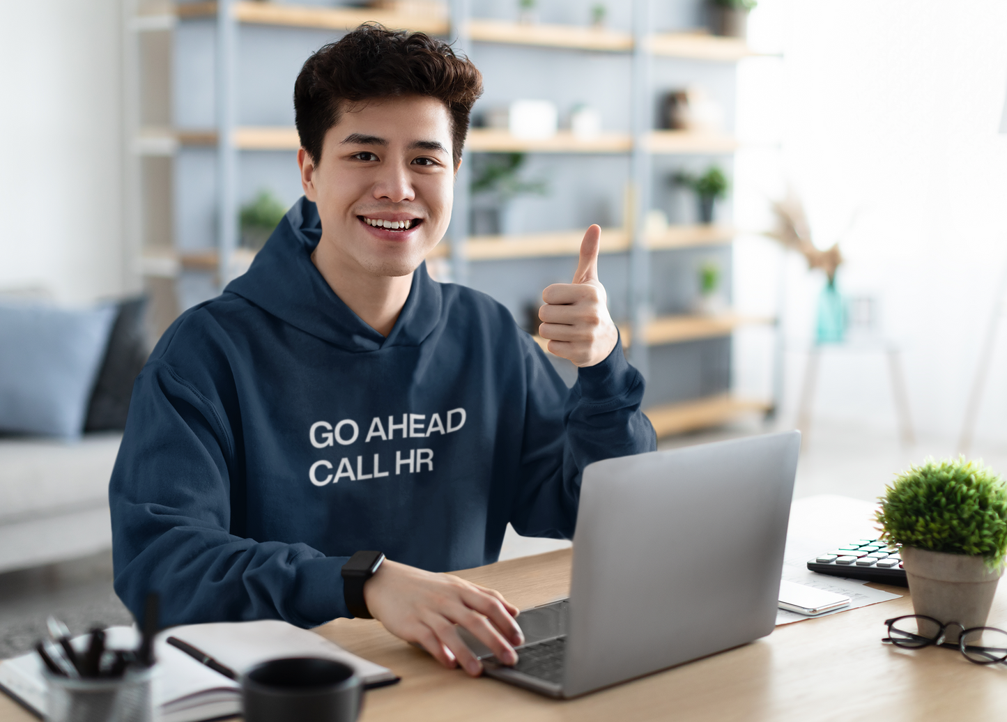 Men's Go Ahead Call HR Blue Hoodie