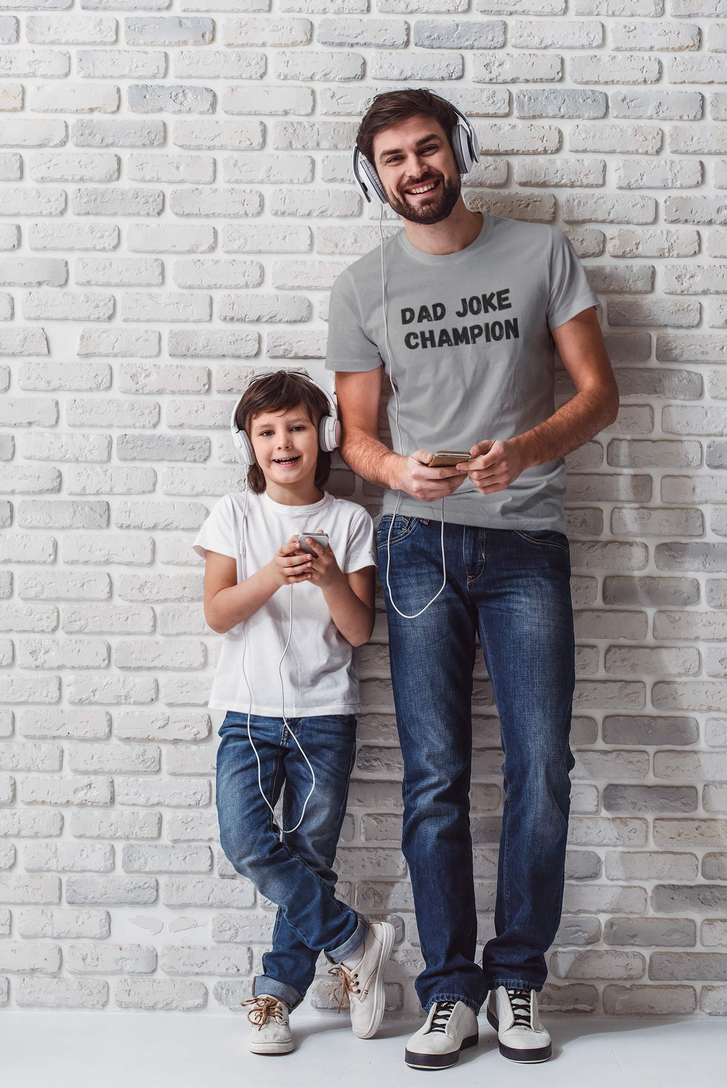 Men's Dad Joke Champion Grey T-Shirt