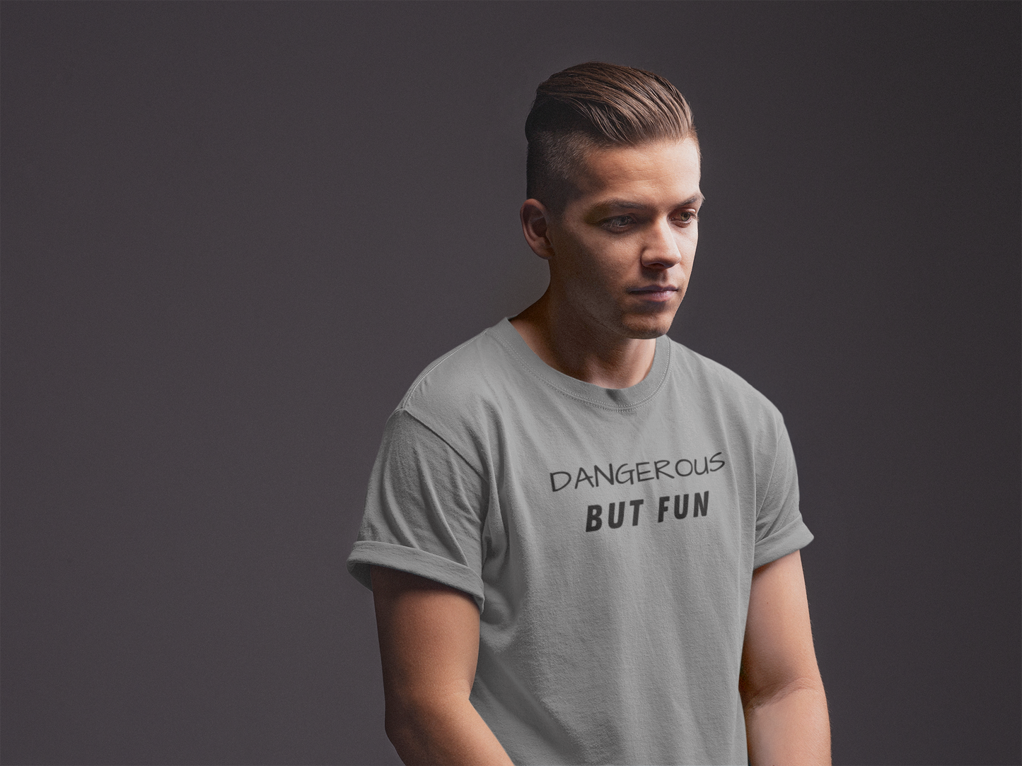 Men's Dangerous But Fun Grey T-Shirt