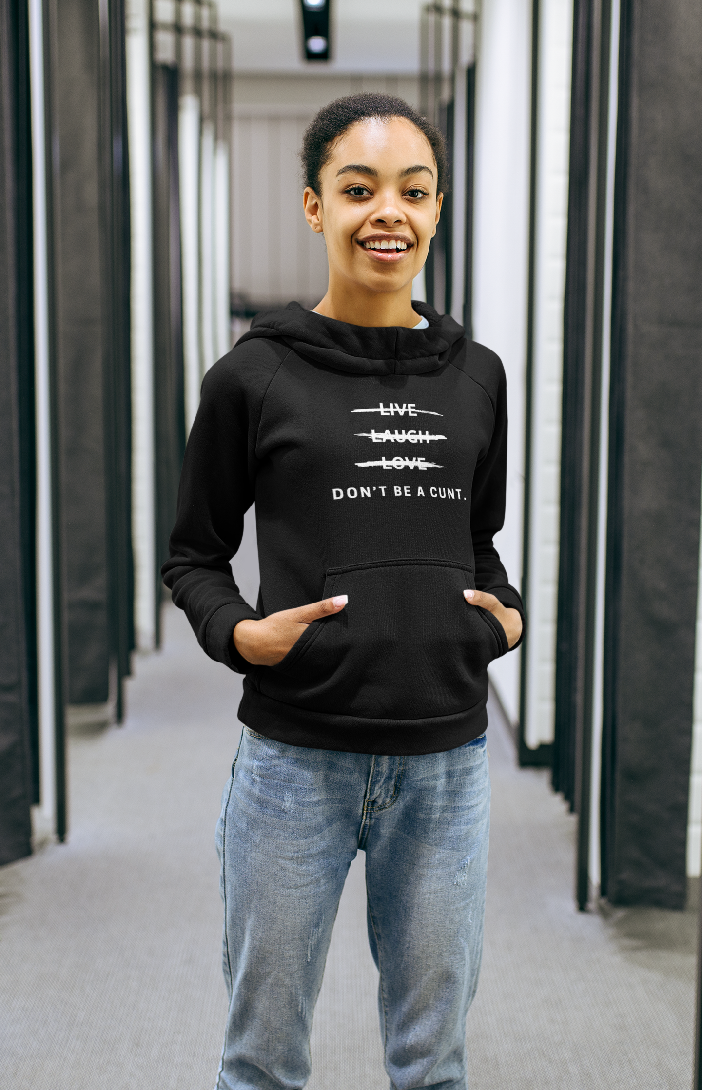 Women's Don't Be A Cunt Black Hoodie