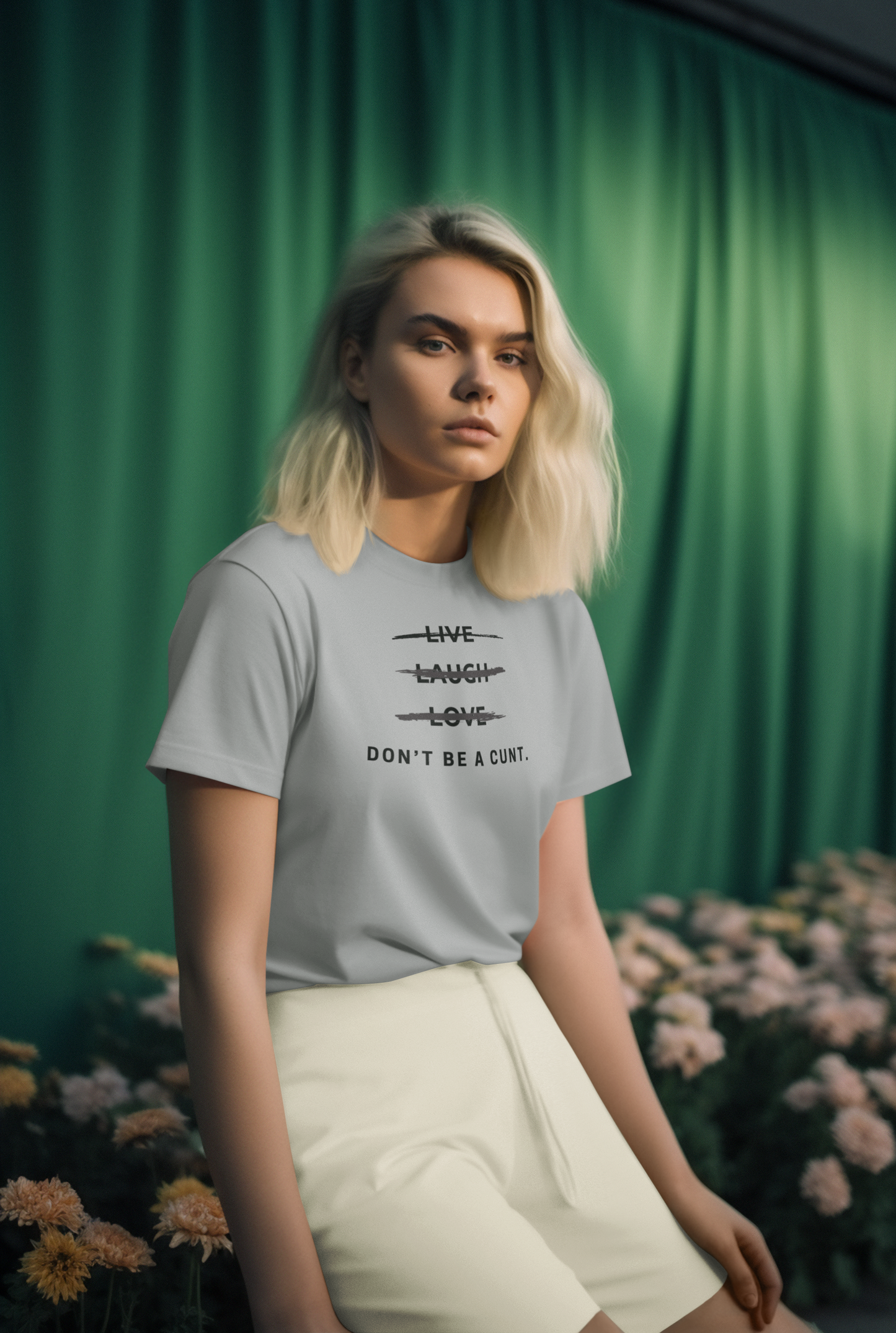Women's Don't Be A Cunt Gray T-Shirt