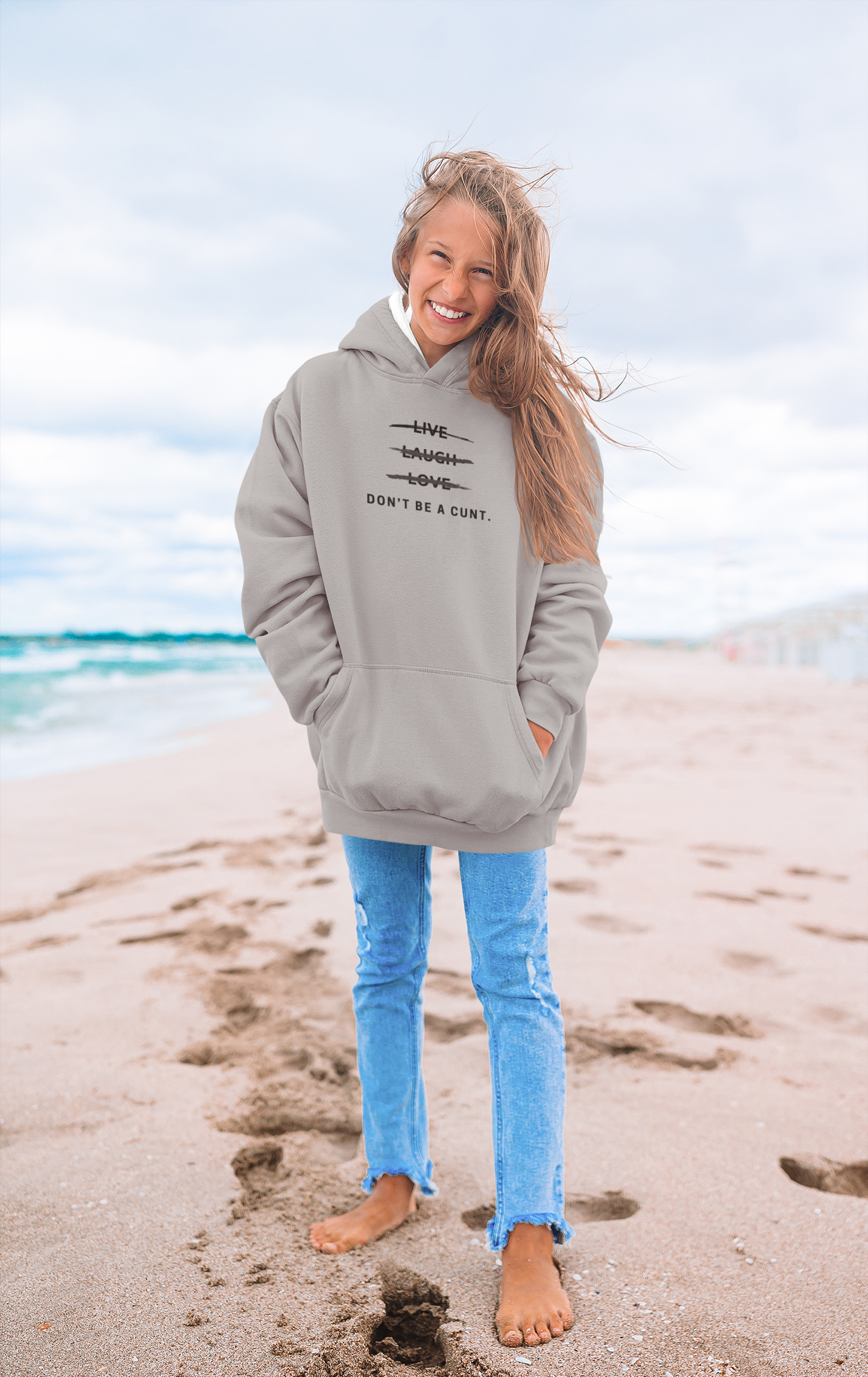 Women's Don't Be A Cunt Gray Hoodie