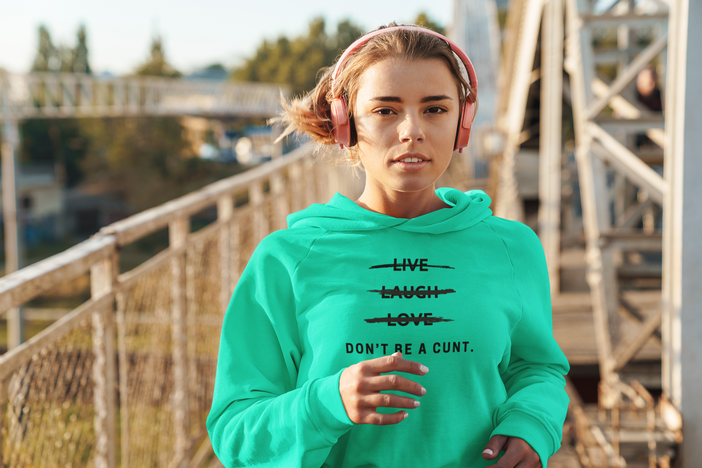 Women's Don't Be A Cunt Mint Green Hoodie