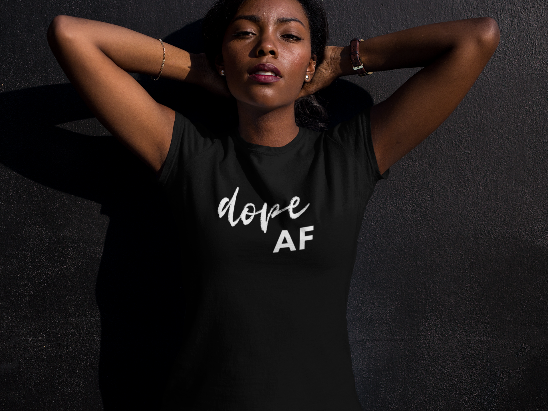 Women's Dope AF Black T-Shirt