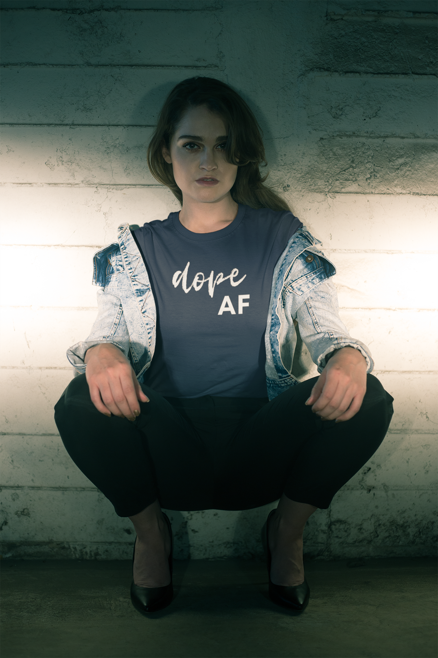 Women's Dope AF Blue T-Shirt