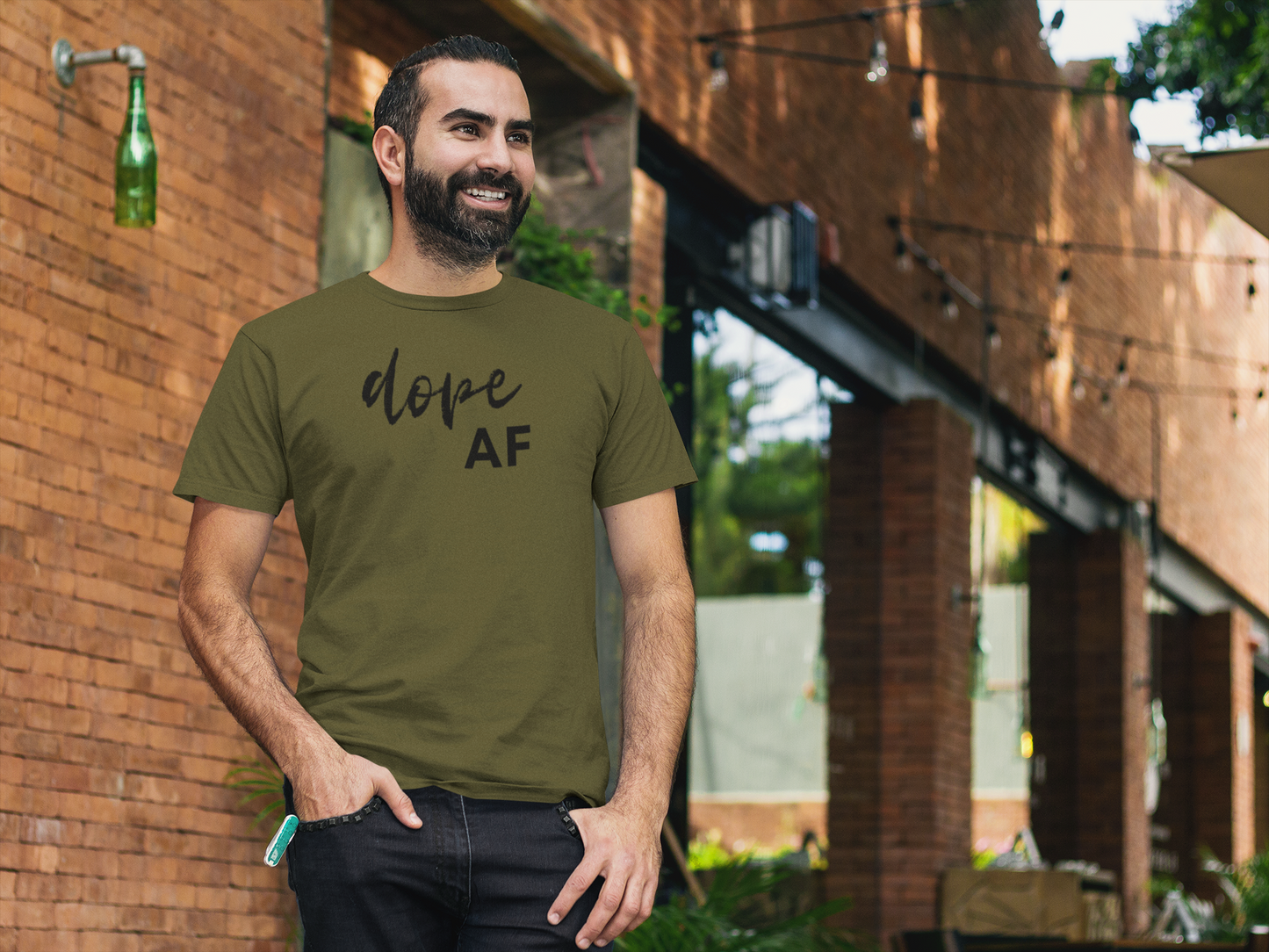 Men's Dope AF Green T-Shirt