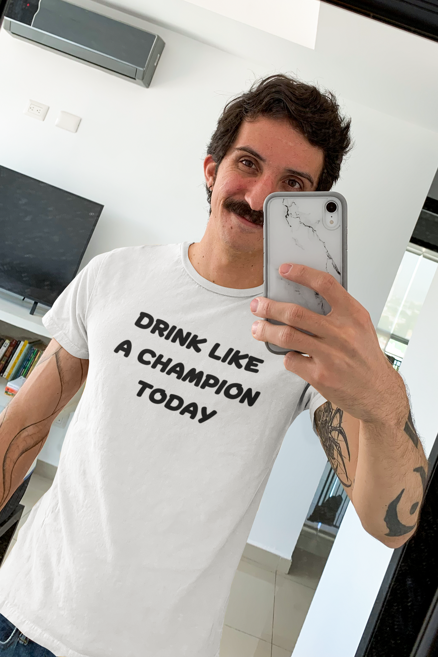 Men's Drink Like A Champion Today White T-Shirt