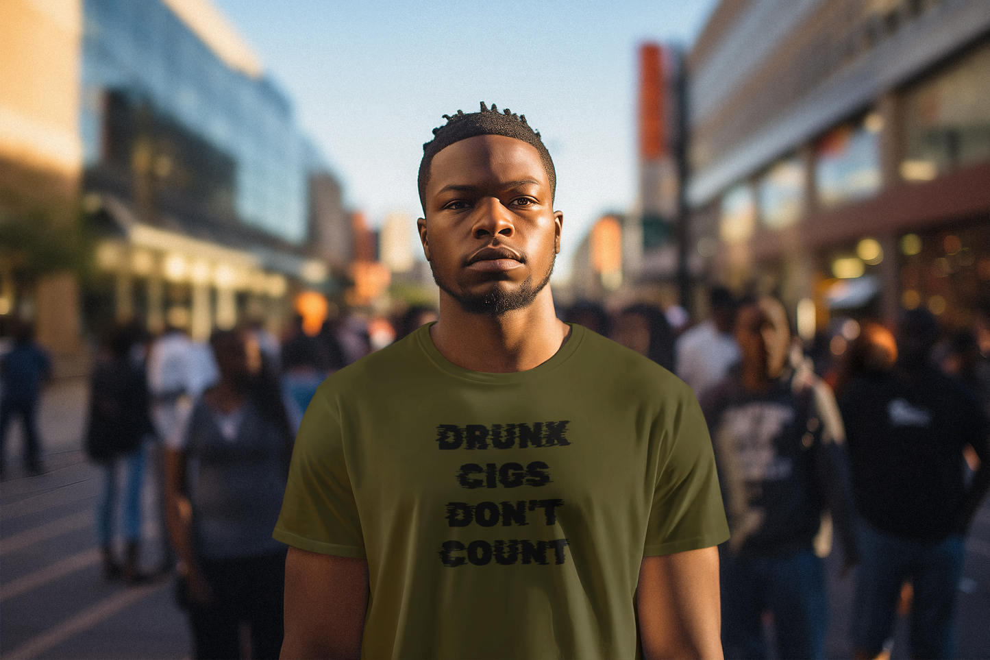 Men's Drunk Cigs Don't Count Green T-Shirt