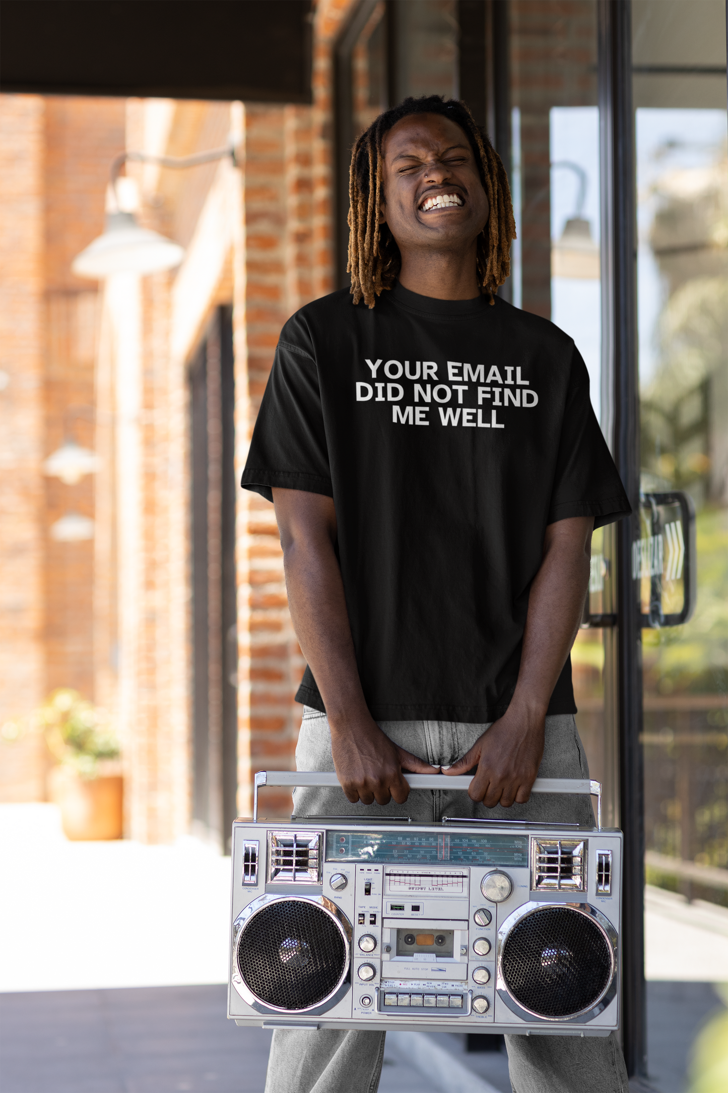 Men's Your Email Did Not Find Me Well Black T-Shirt