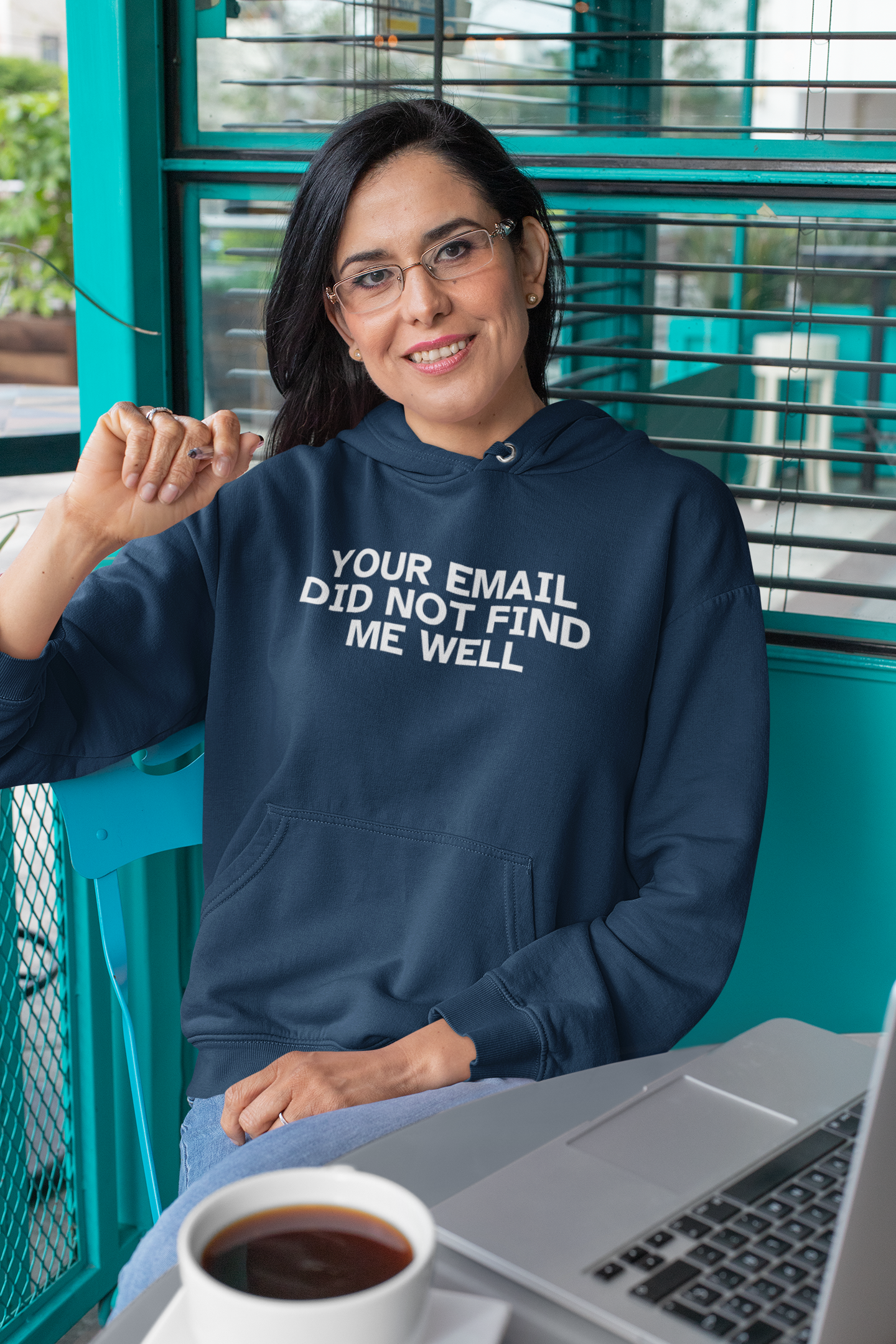 Women's Your Email Did Not Find Me Well Blue Hoodie