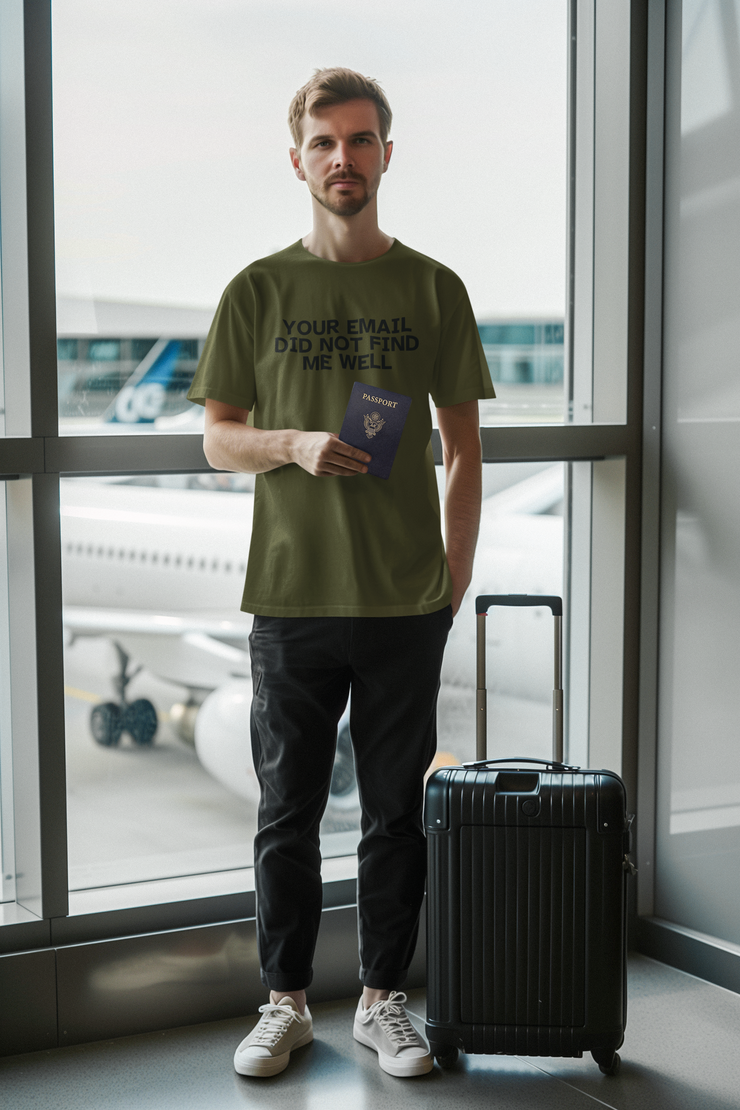 Men's Your Email Did Not Find Me Well Green T-Shirt