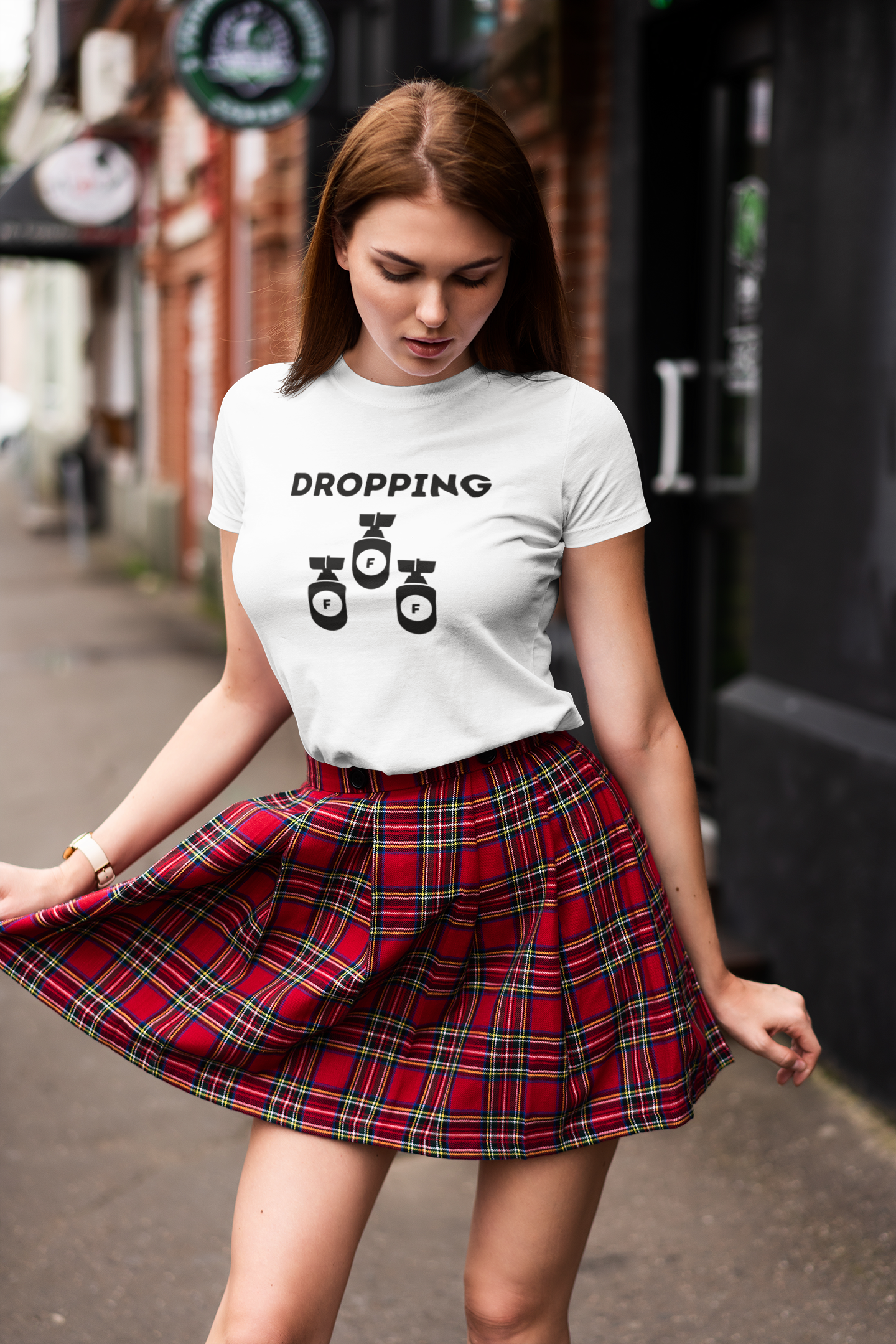 Women's Dropping F Bombs White T-Shirt