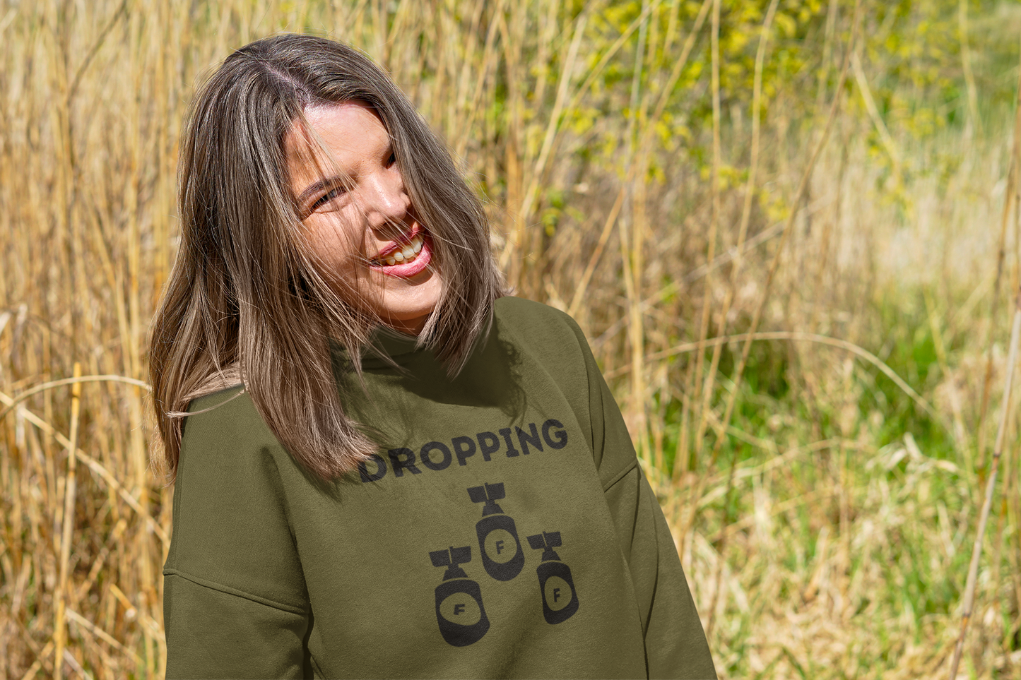 Women's Dropping F Bombs Green Hoodie