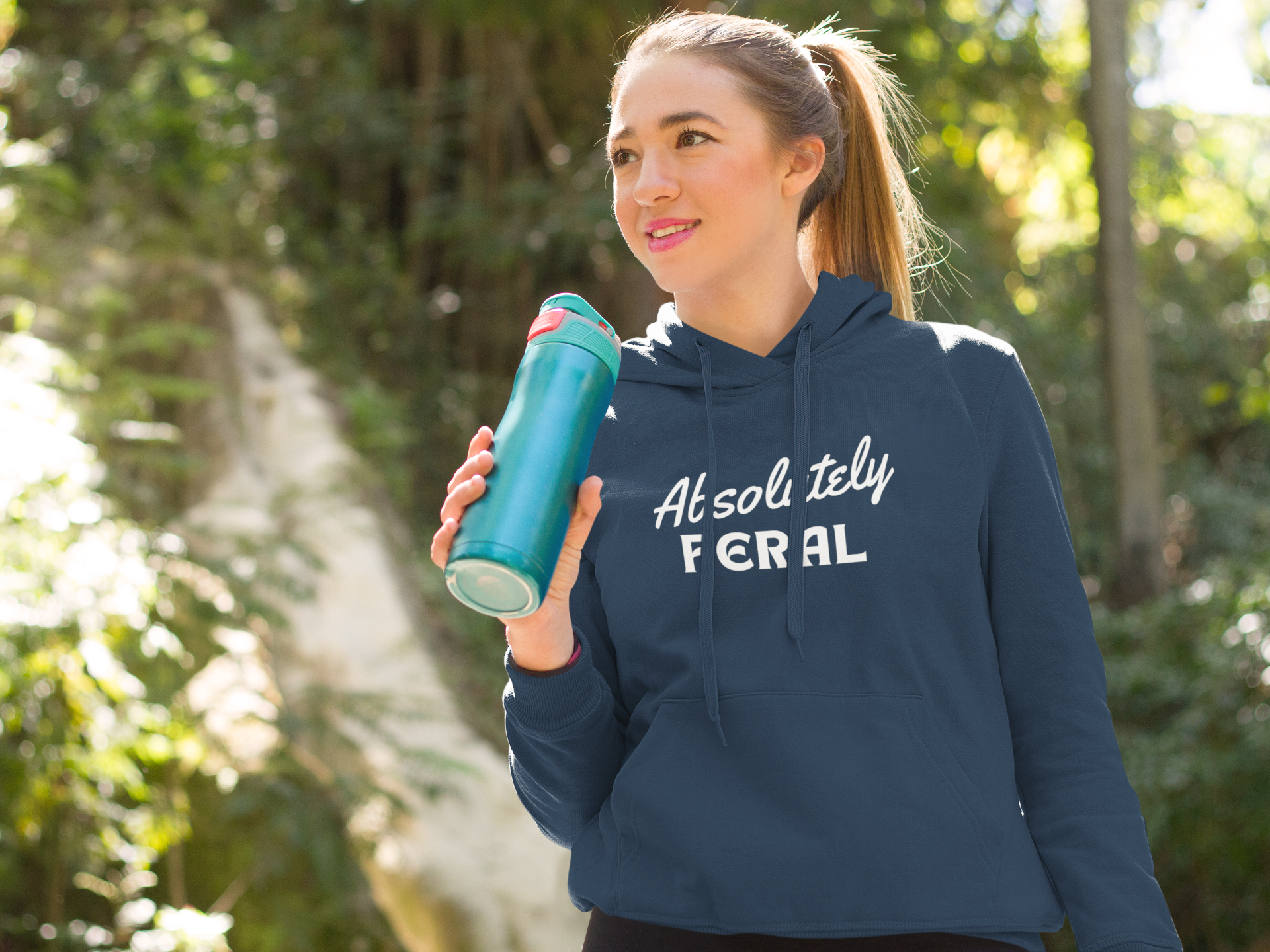 Women's Absolutely Feral Blue Hoodie