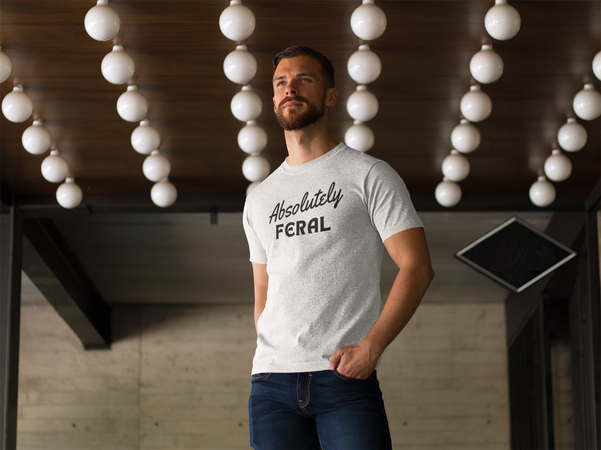 Men's Absolutely Feral White T-Shirt