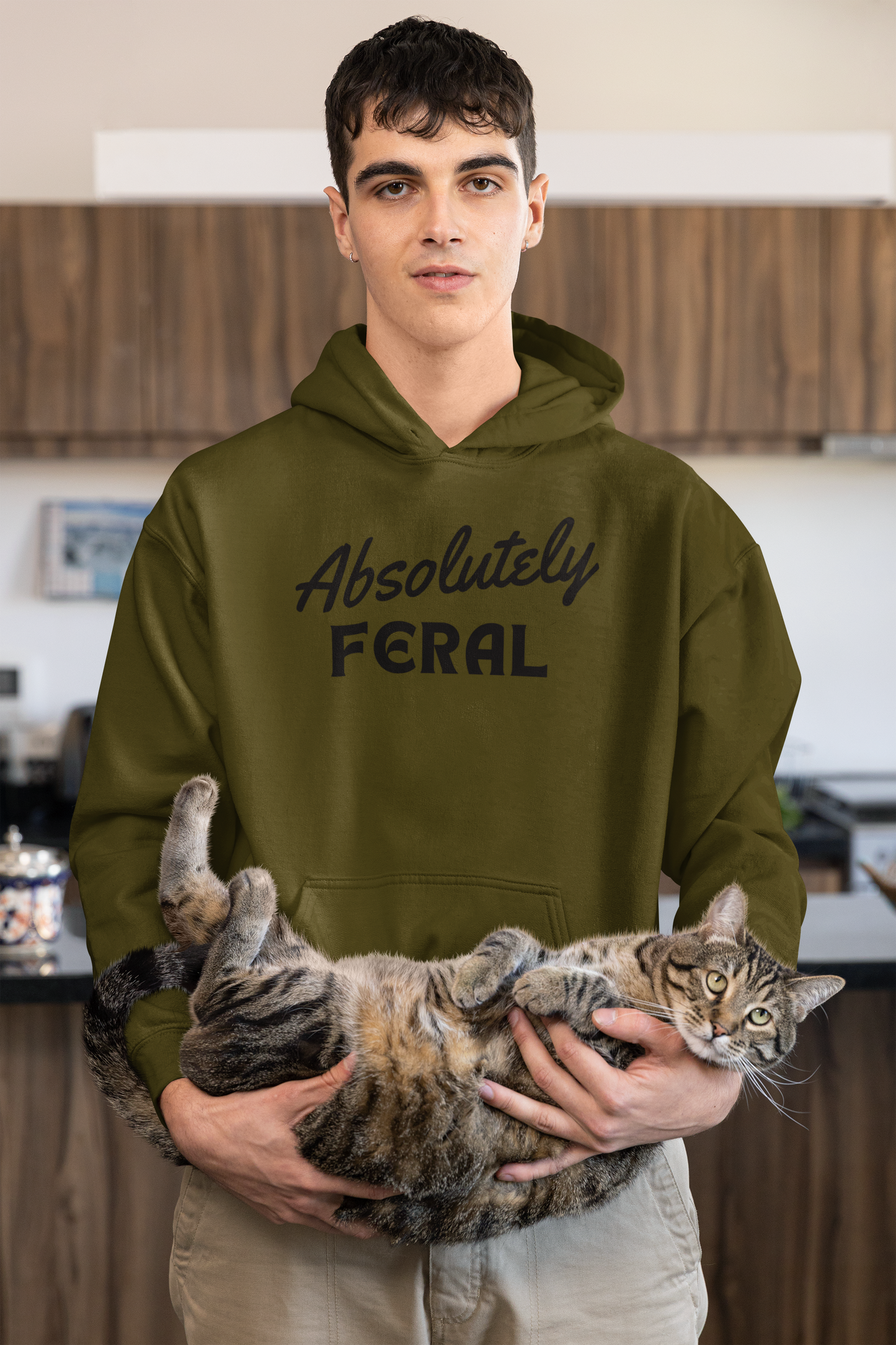 Men's Absolutely Feral Green Hoodie