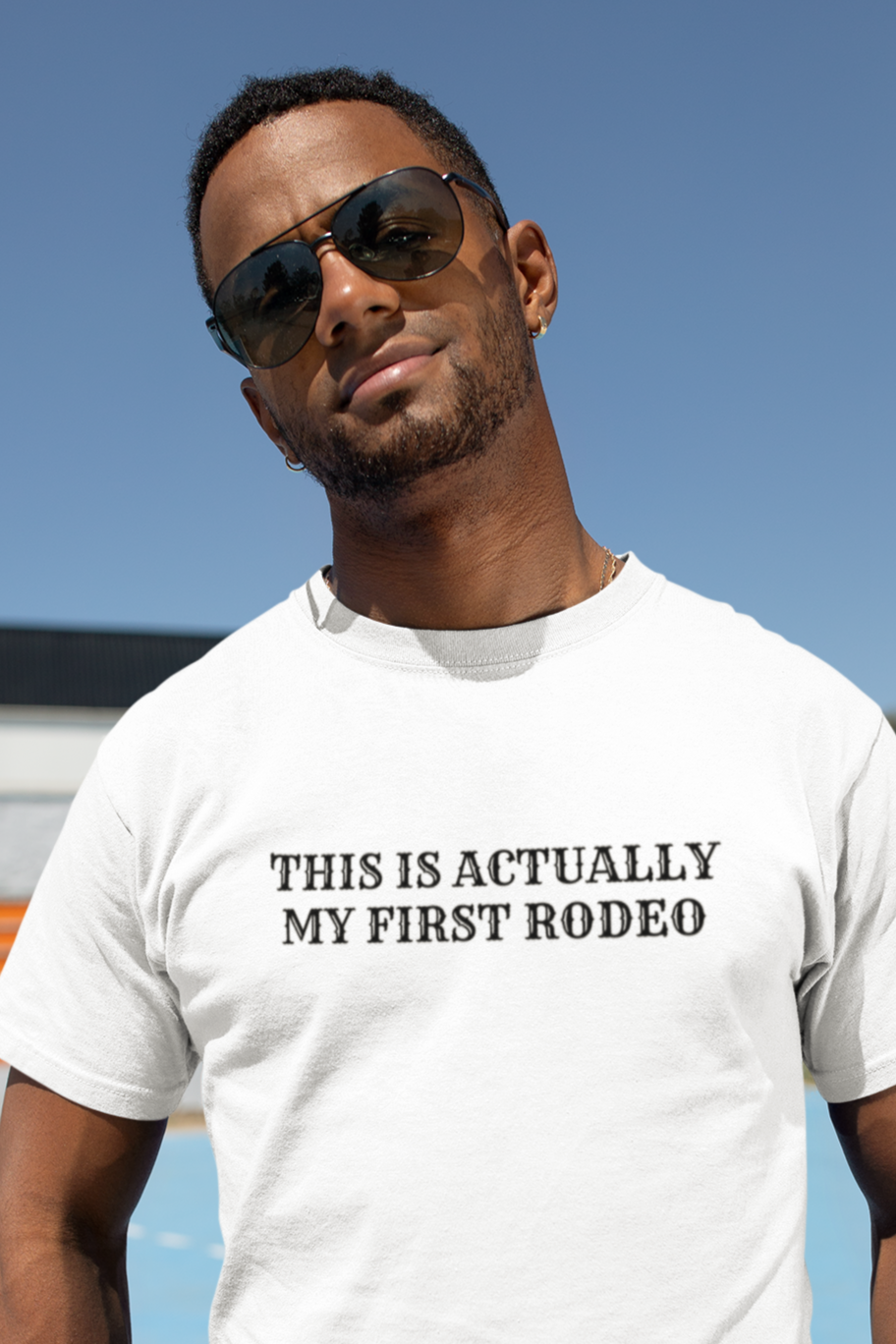 Men's This Is Actually My First Rodeo White T-Shirt