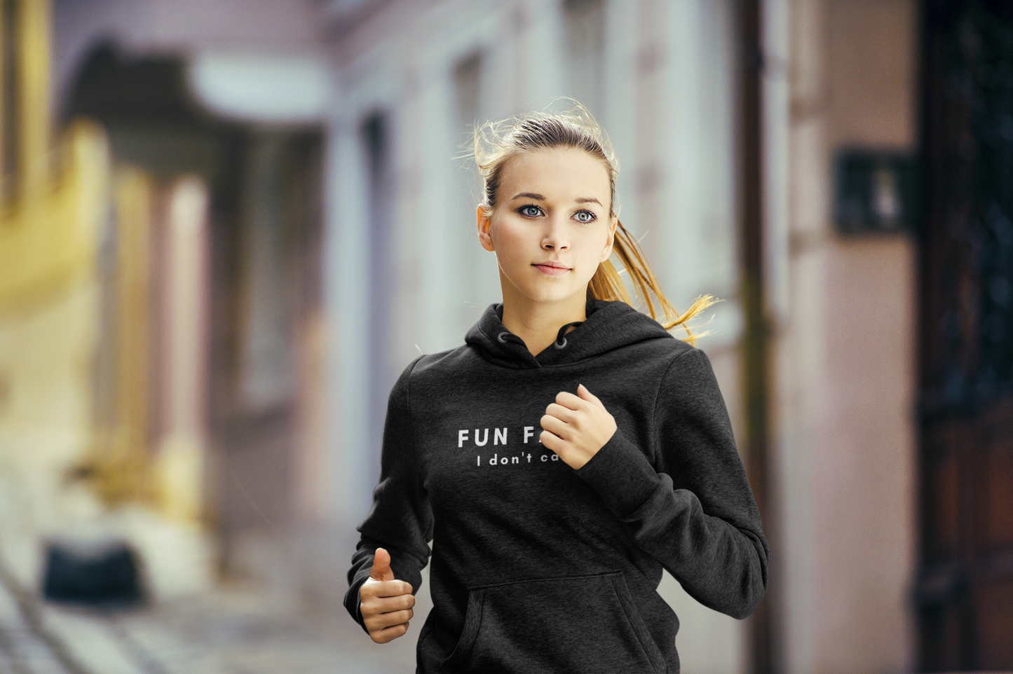 Women's Fun Fact I Don't Care Black Hoodie