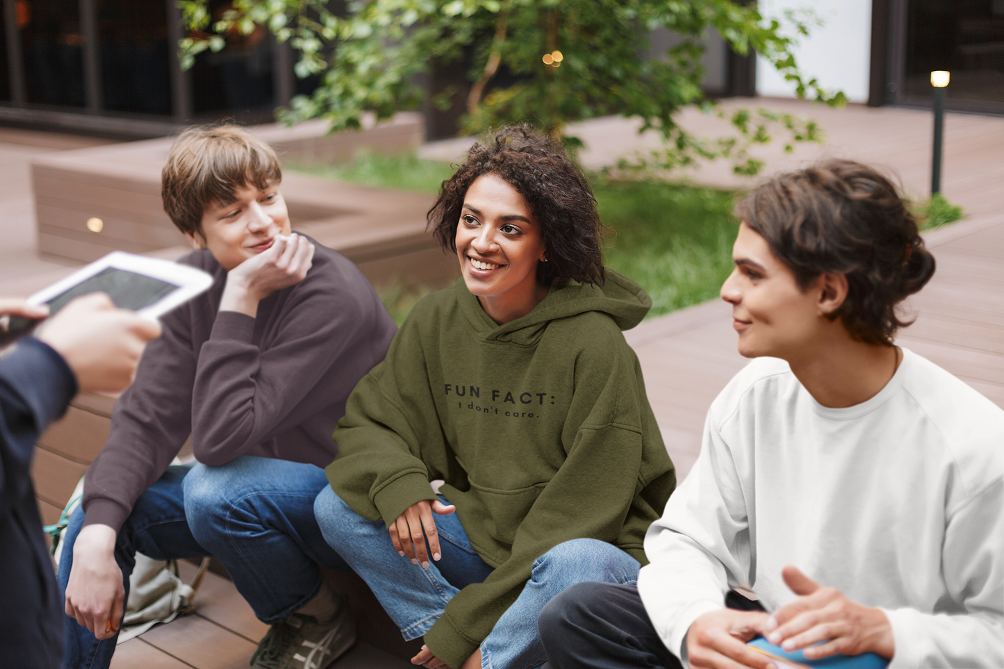 Women's Fun Fact I Don't Care Green Hoodie