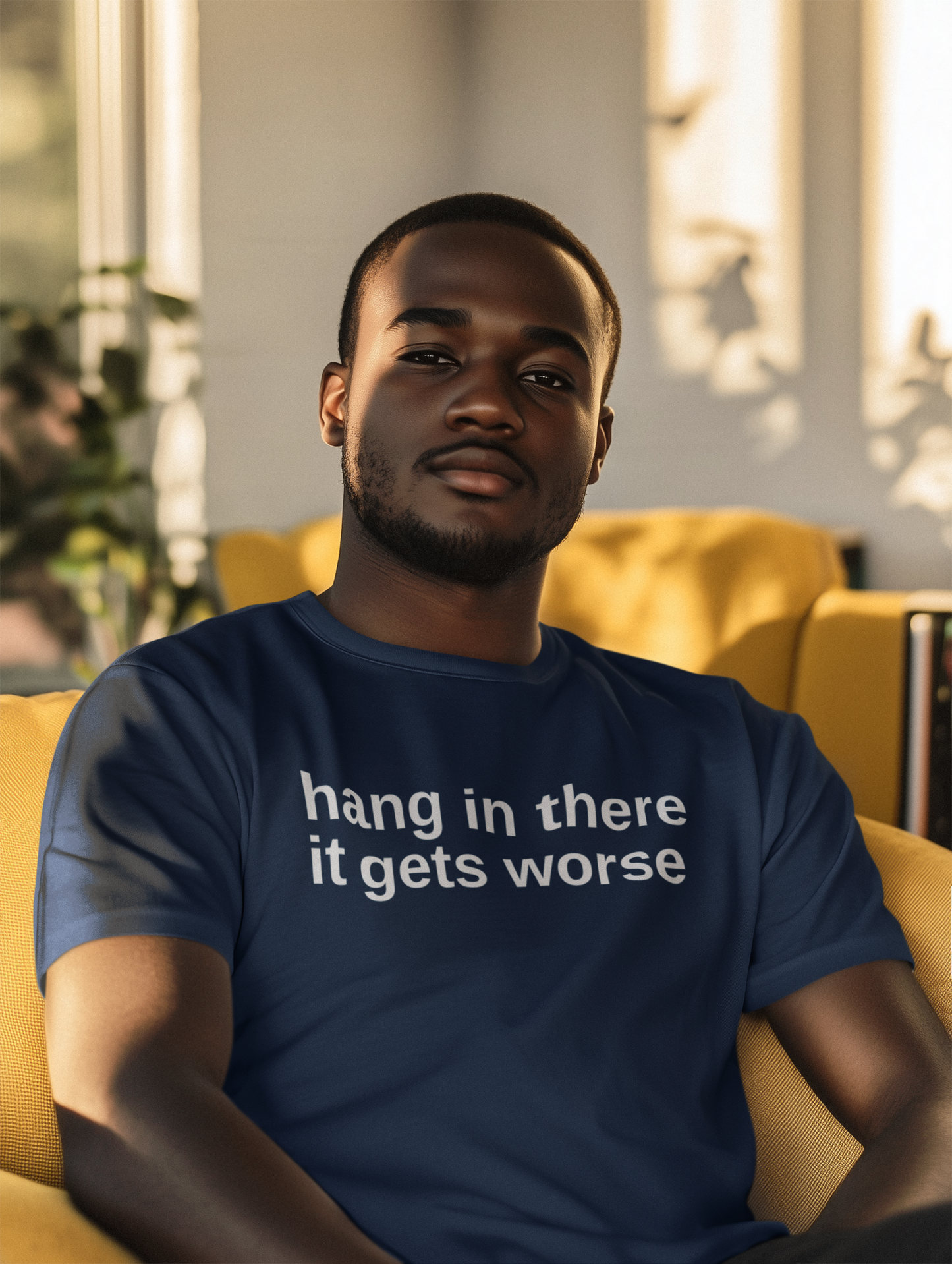 Men's Hang In There It Gets Worse Blue T-Shirt