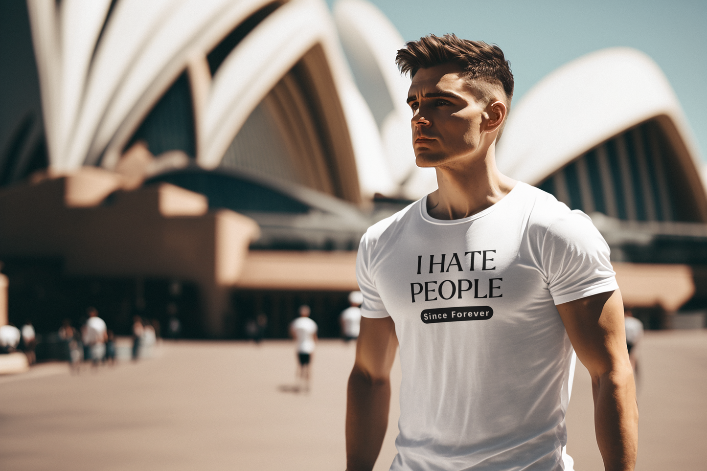 Men's I Hate People Since Forever White T-Shirt
