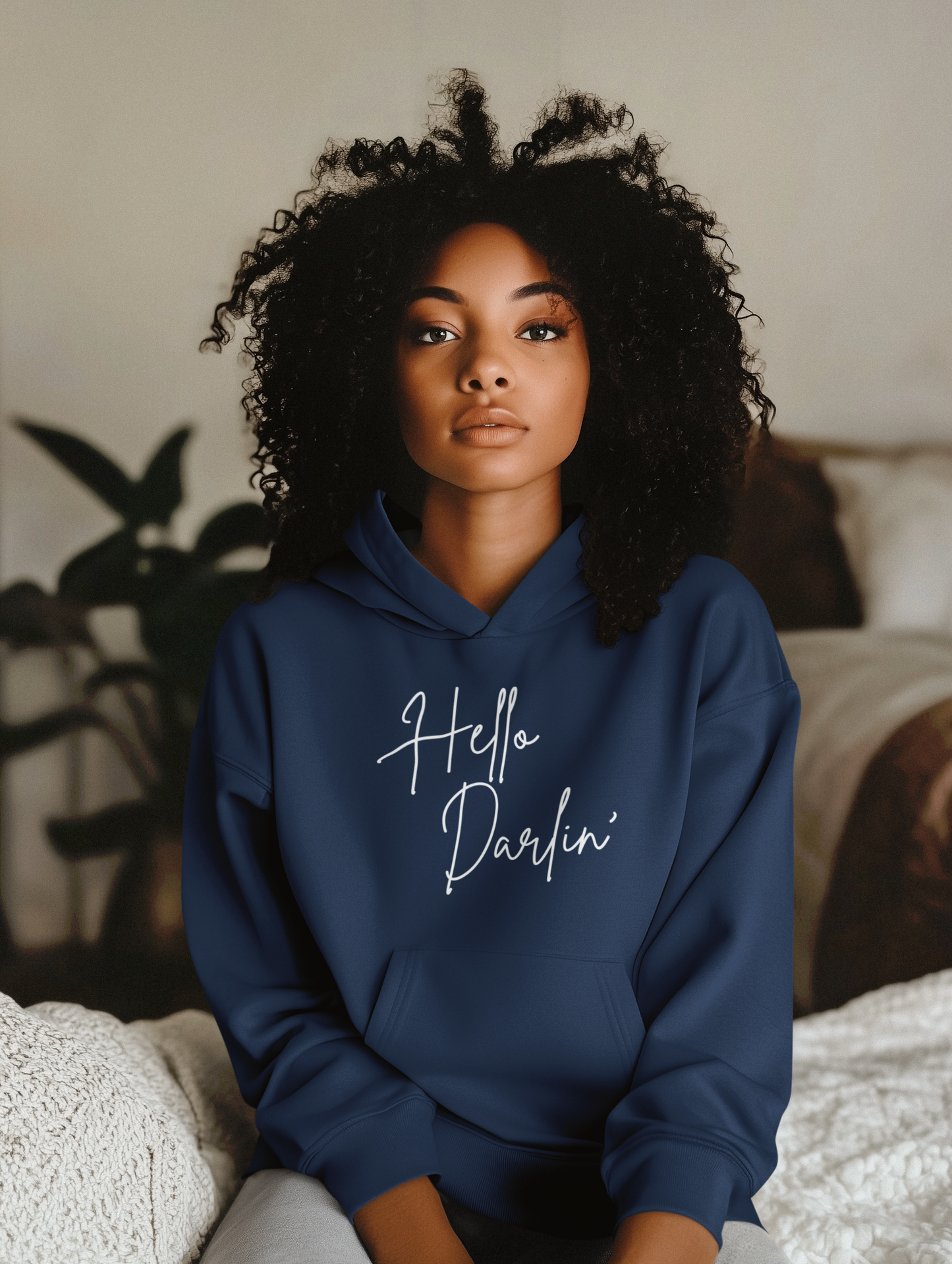 Women's Hello Darlin' Blue Hoodie