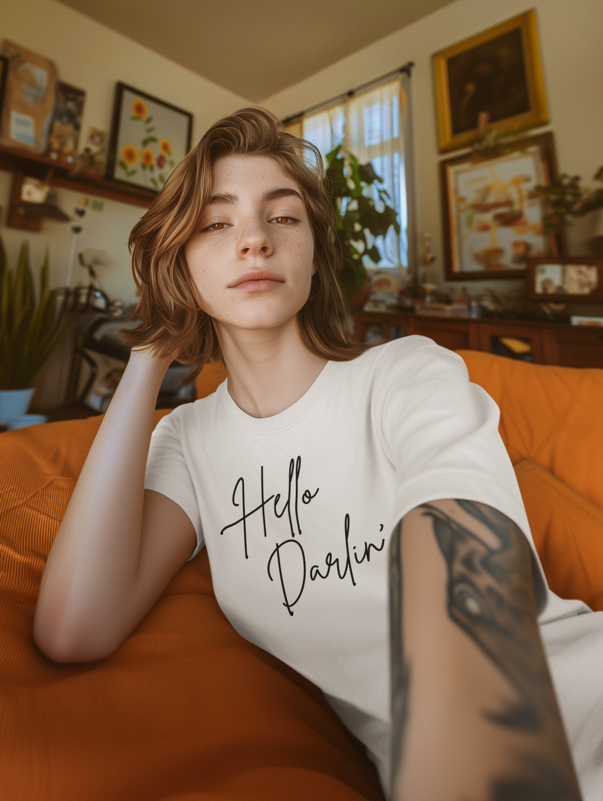 Women's Hello Darlin' White T-Shirt