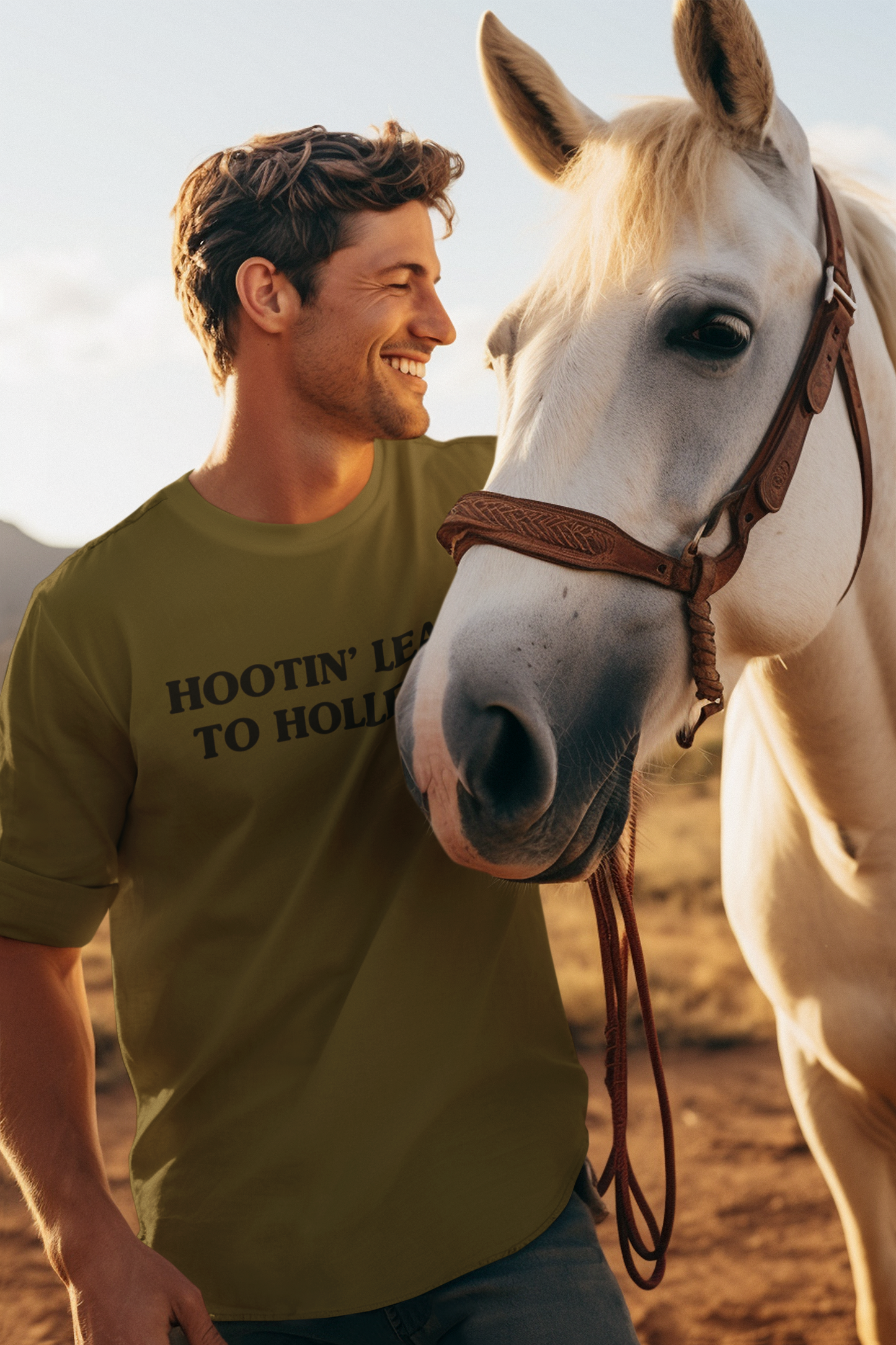 Men's Hootin' Leads To Hollerin' Green T-Shirt