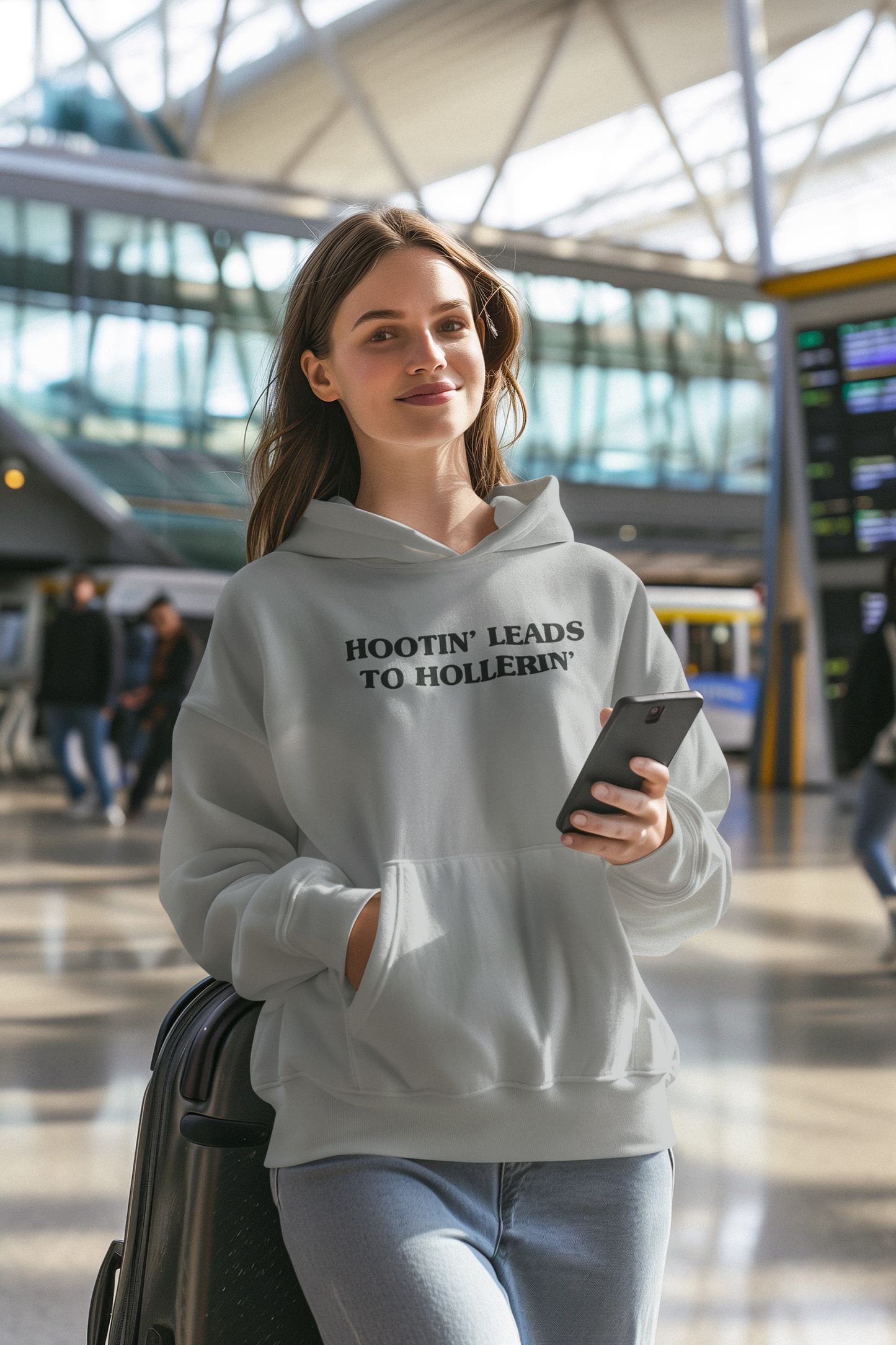 Women's Hootin' Leads To Hollerin' Grey Hoodie