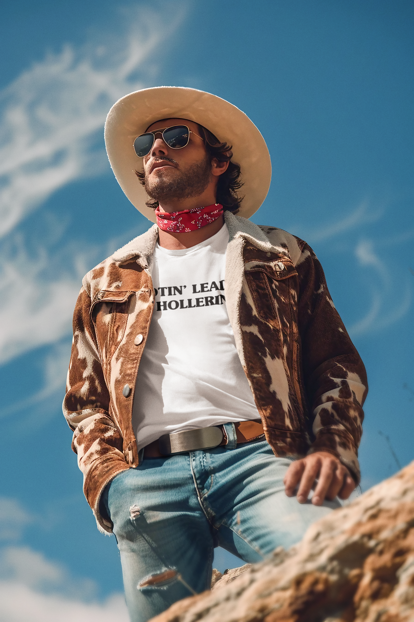 Men's Hootin' Leads To Hollerin' White T-Shirt