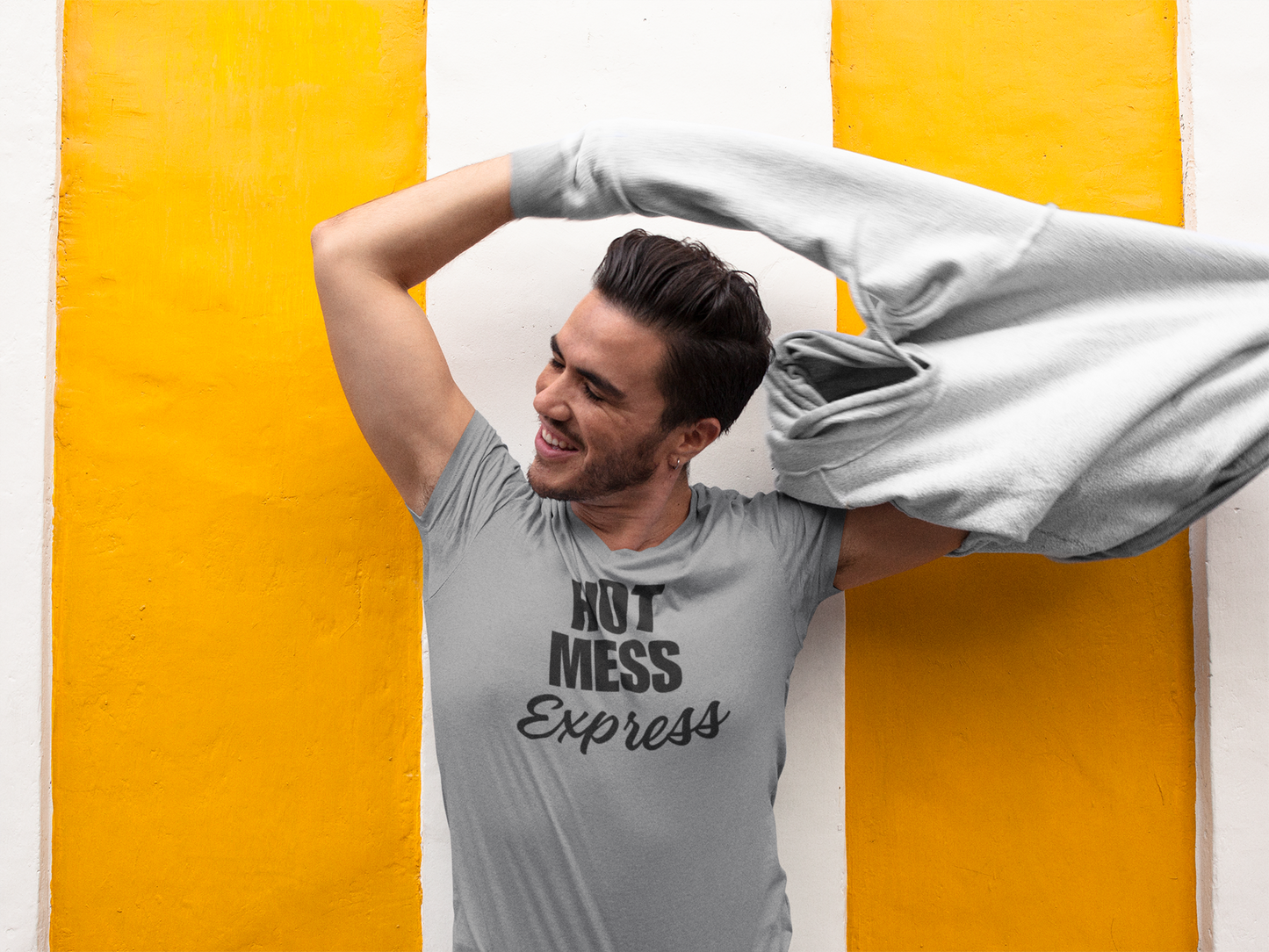 Men's Hot Mess Express Grey T-Shirt