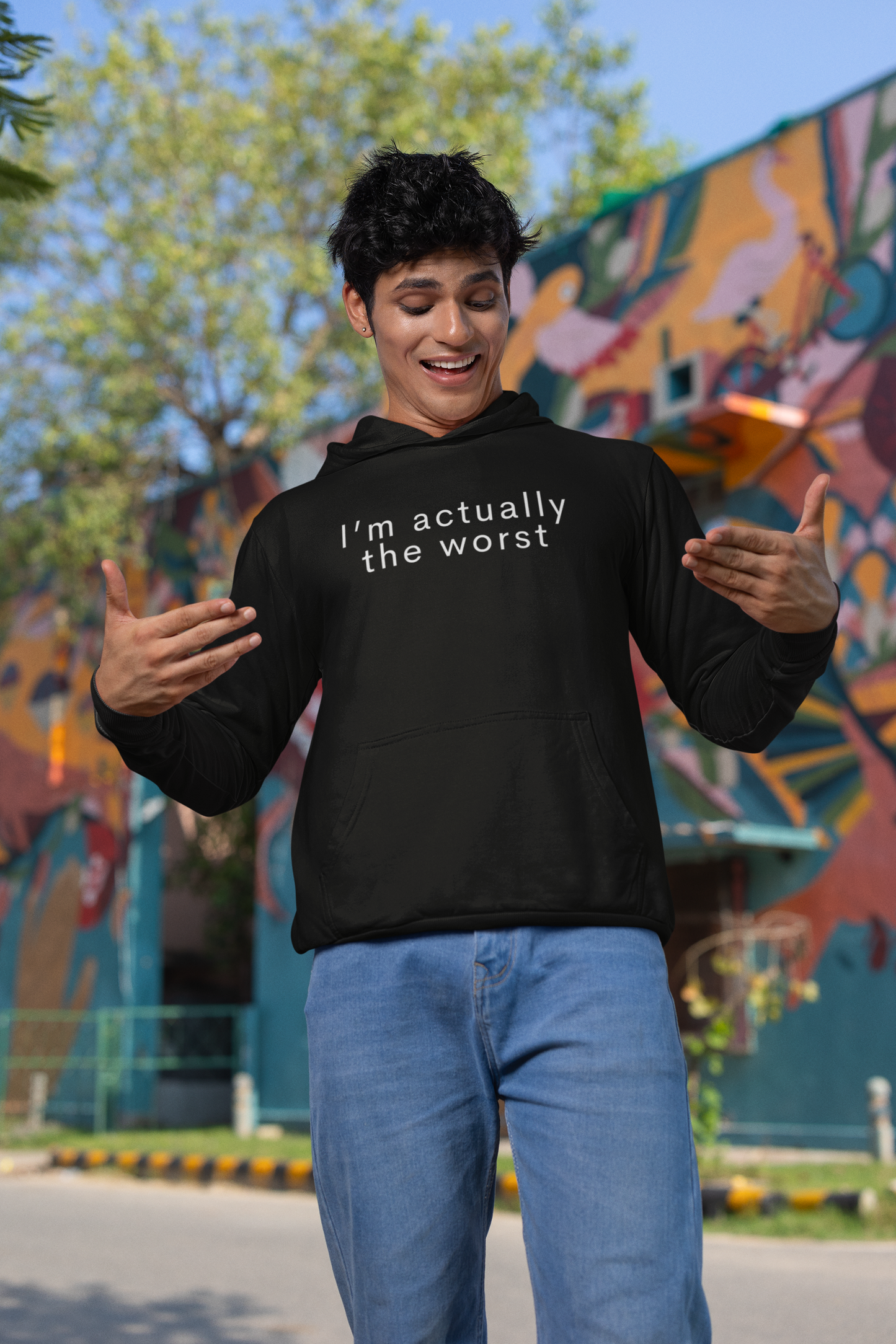 Men's I'm Actually The Worst Black Hoodie
