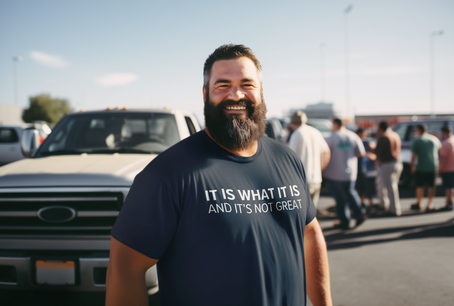 Men's It Is What It Is And It's Not Great Blue T-Shirt