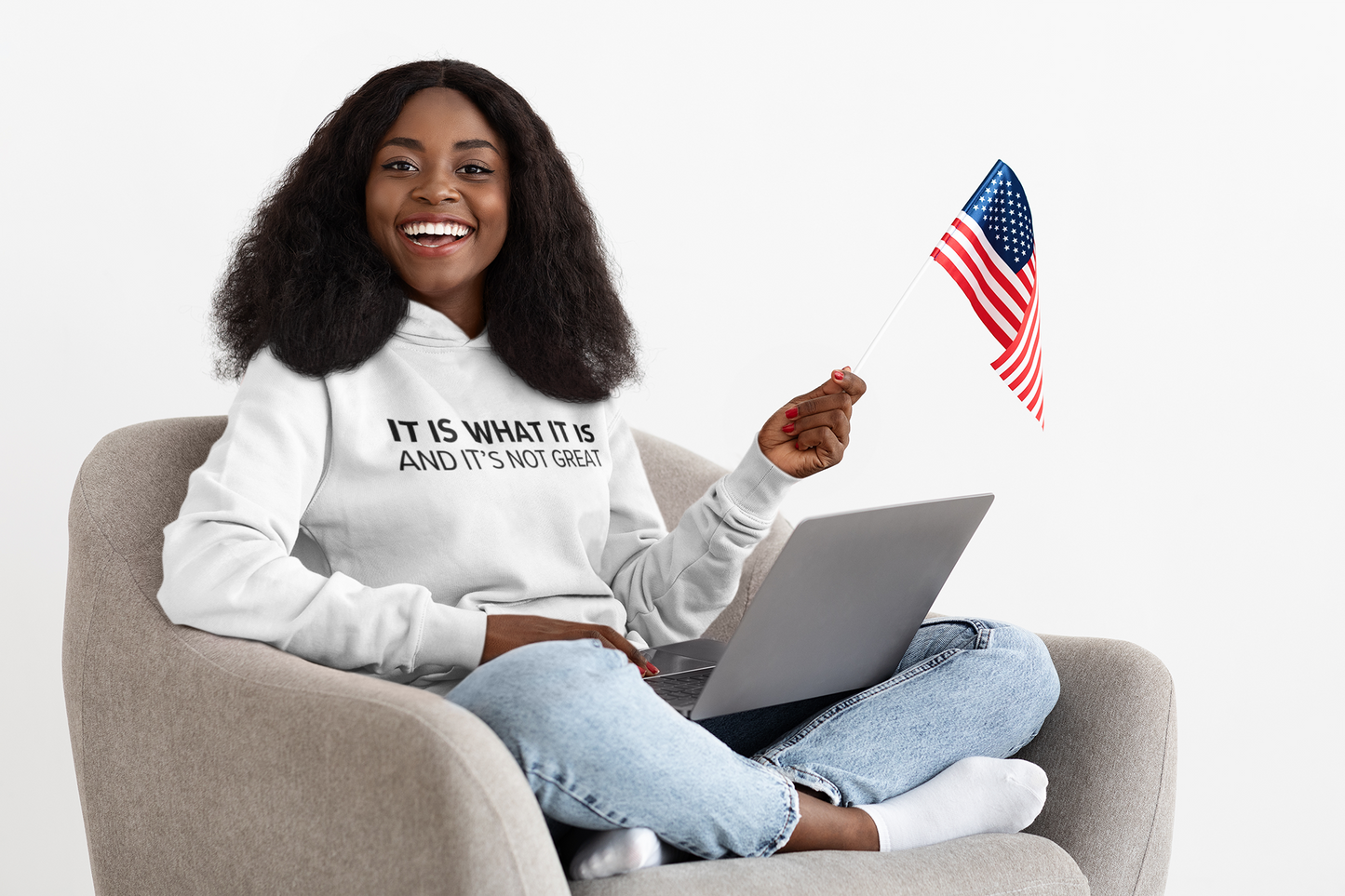Women's It Is What It Is And It's Not Great White Hoodie