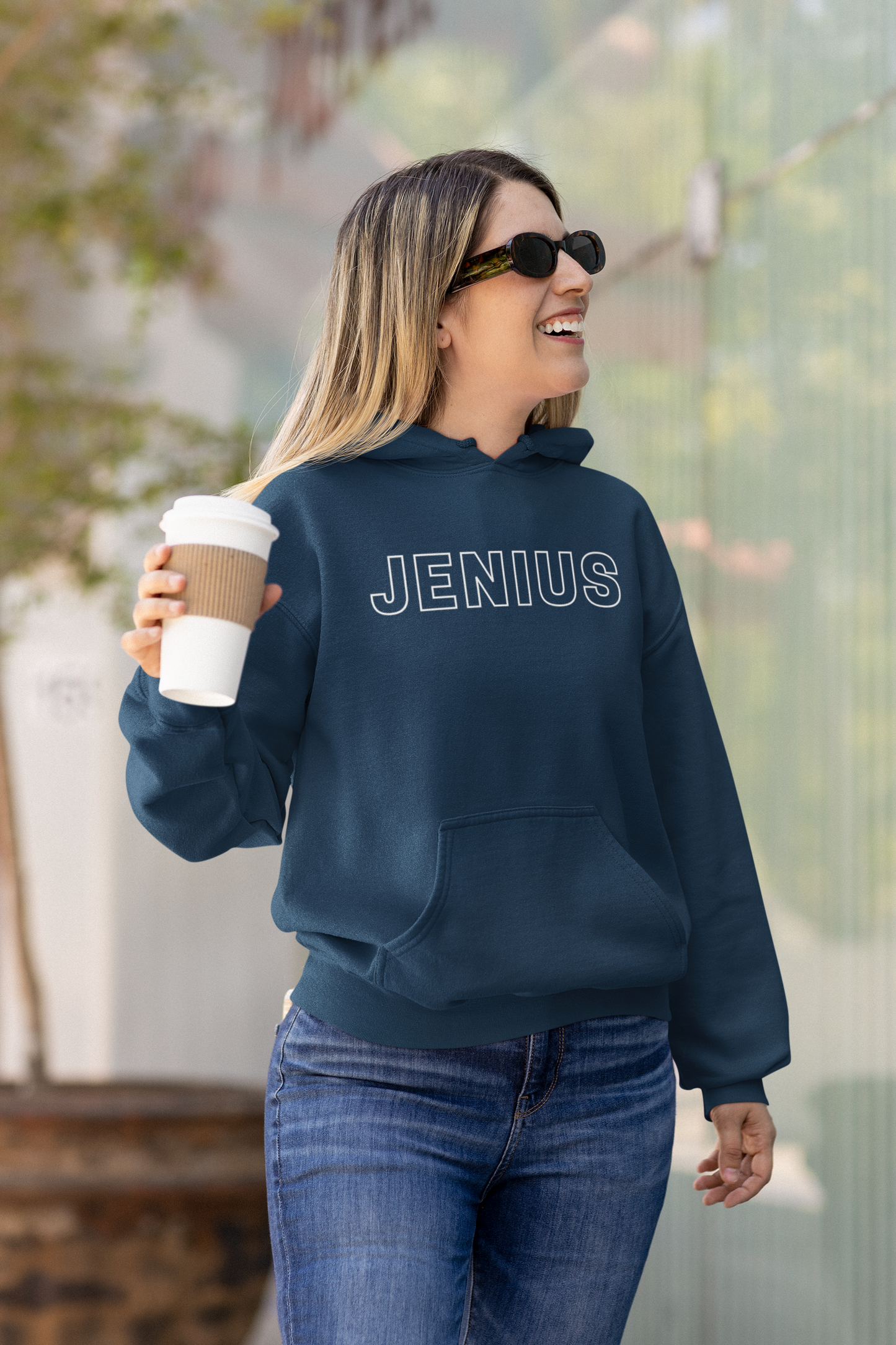 Women's Jenius Blue Hoodie